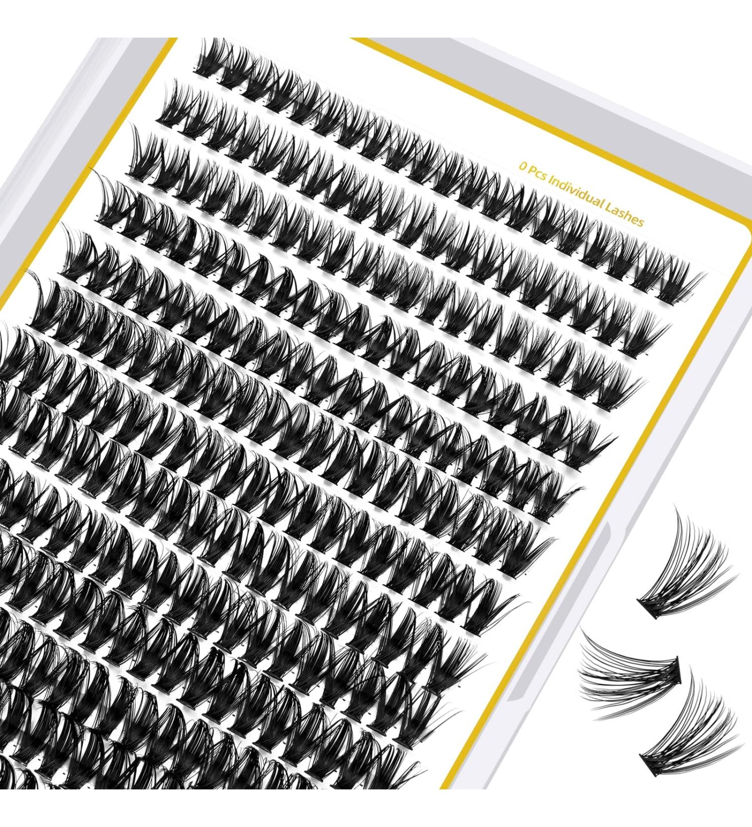 Buy 50D-D-18 Individual Lash Clusters | 280 False Eyelash Extensions | DIY Eyelash Extensions at Home - Premium Quality Lash Clusters - Buy Online on SooperMarket.com