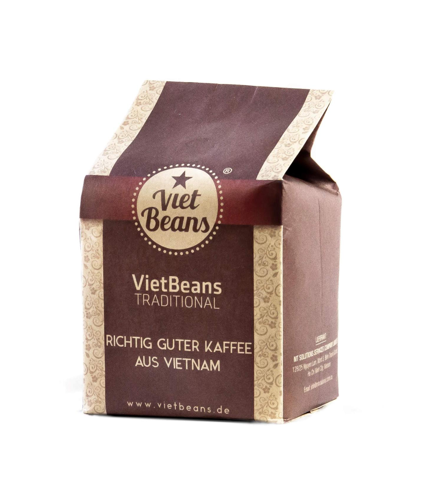Buy Vietbeans Traditional High-Quality Vietnamese Ground Coffee - 250g Pack - Best Roasted Coffee from Vietnam - Buy Online on SooperMarket.com