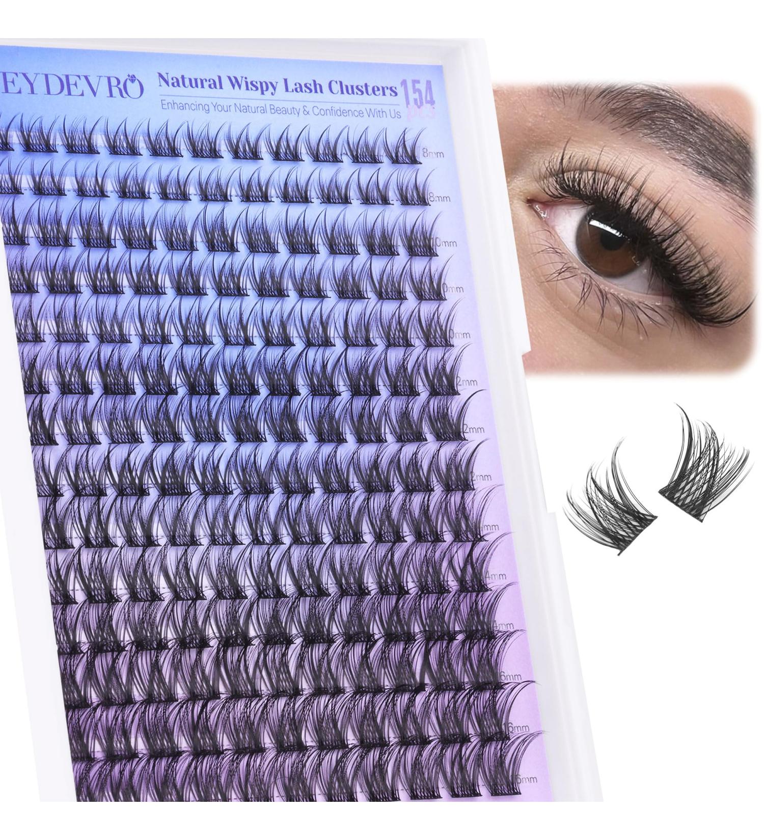 Buy Wispy Lash Clusters | C Curl 8-16mm Individual Eyelash Extensions | DIY Lash Extensions by EYDEVRO - Buy Online on SooperMarket.com