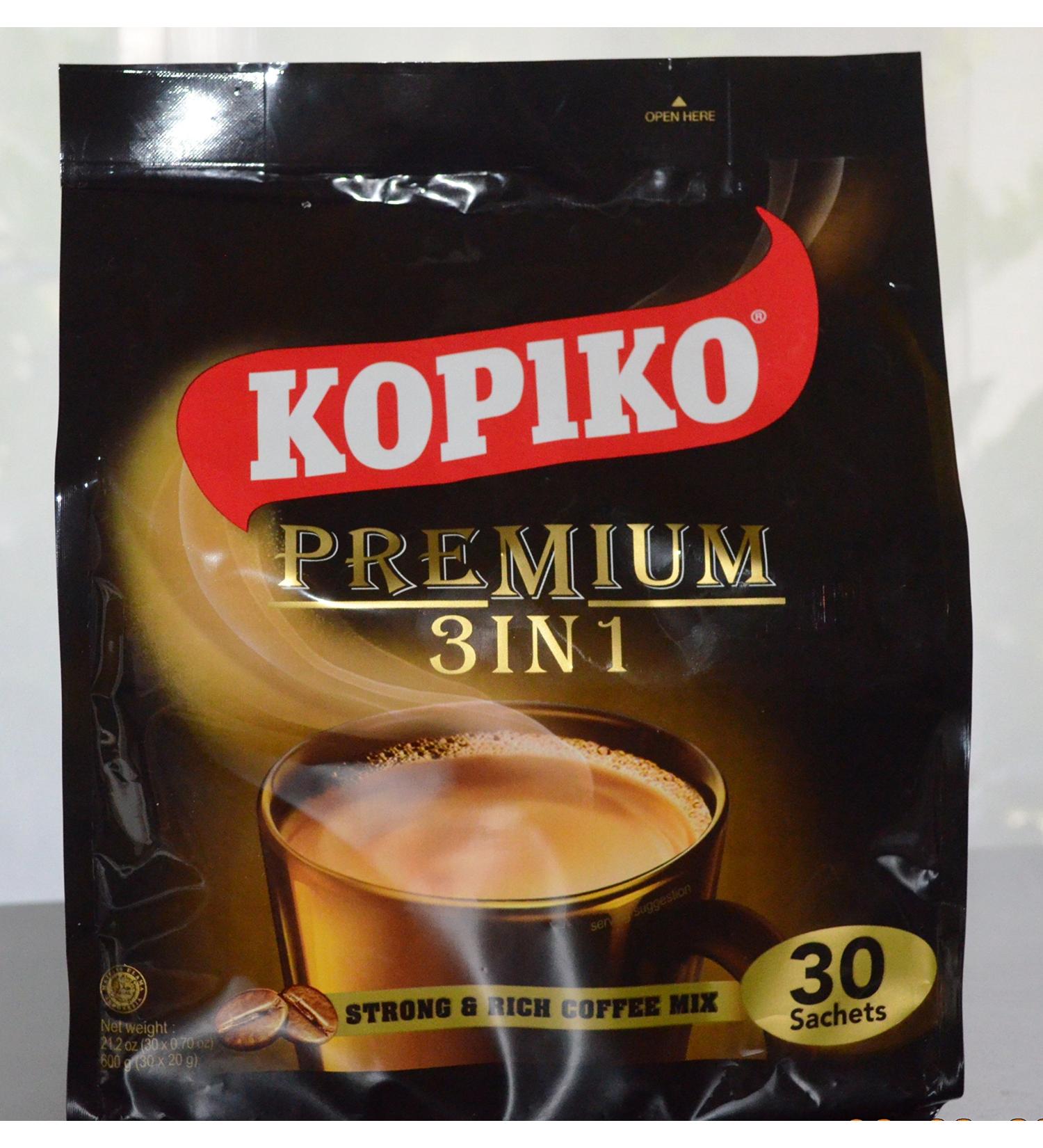 Kopiko Instant Premium 3 in 1 Coffee - 30 Count Per Bag | Non Dairy Creamer and Sugar Included - Buy Online on SooperMarket.com
