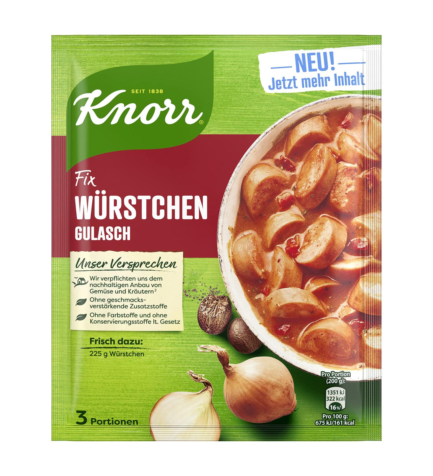 Knorr Fix Sausage Goulash Seasoning Mix - 44g for Delicious Meat Dishes | International Shipping Available - Buy Online on SooperMarket.com