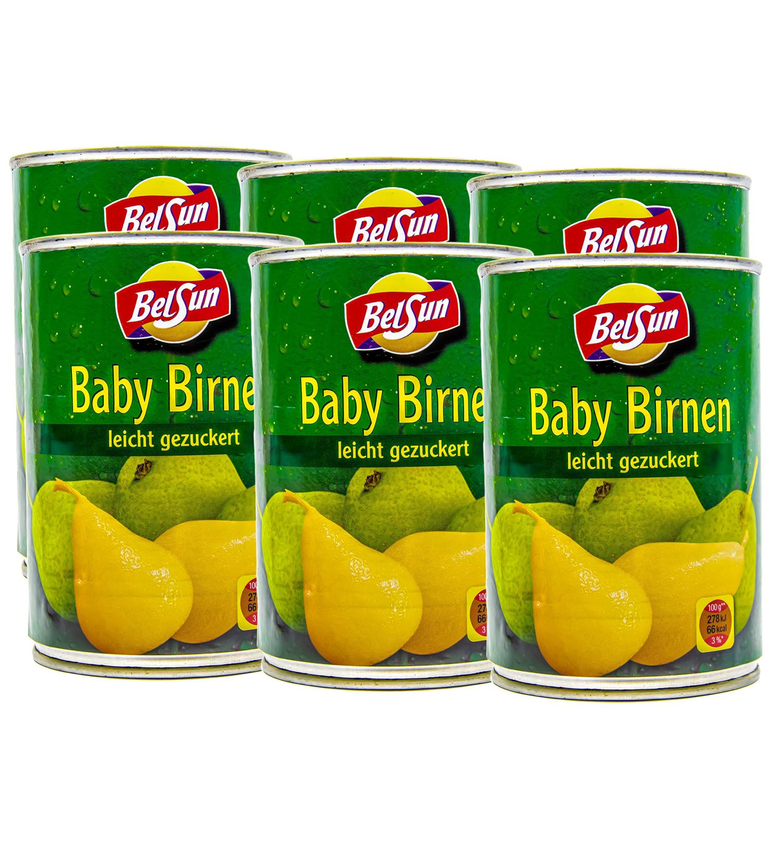 Buy Whole Baby Pears in Light Syrup | 6 Cans of Tender Summer Fruit - 425g | Top Quality Spanish Pears - Buy Online on SooperMarket.com