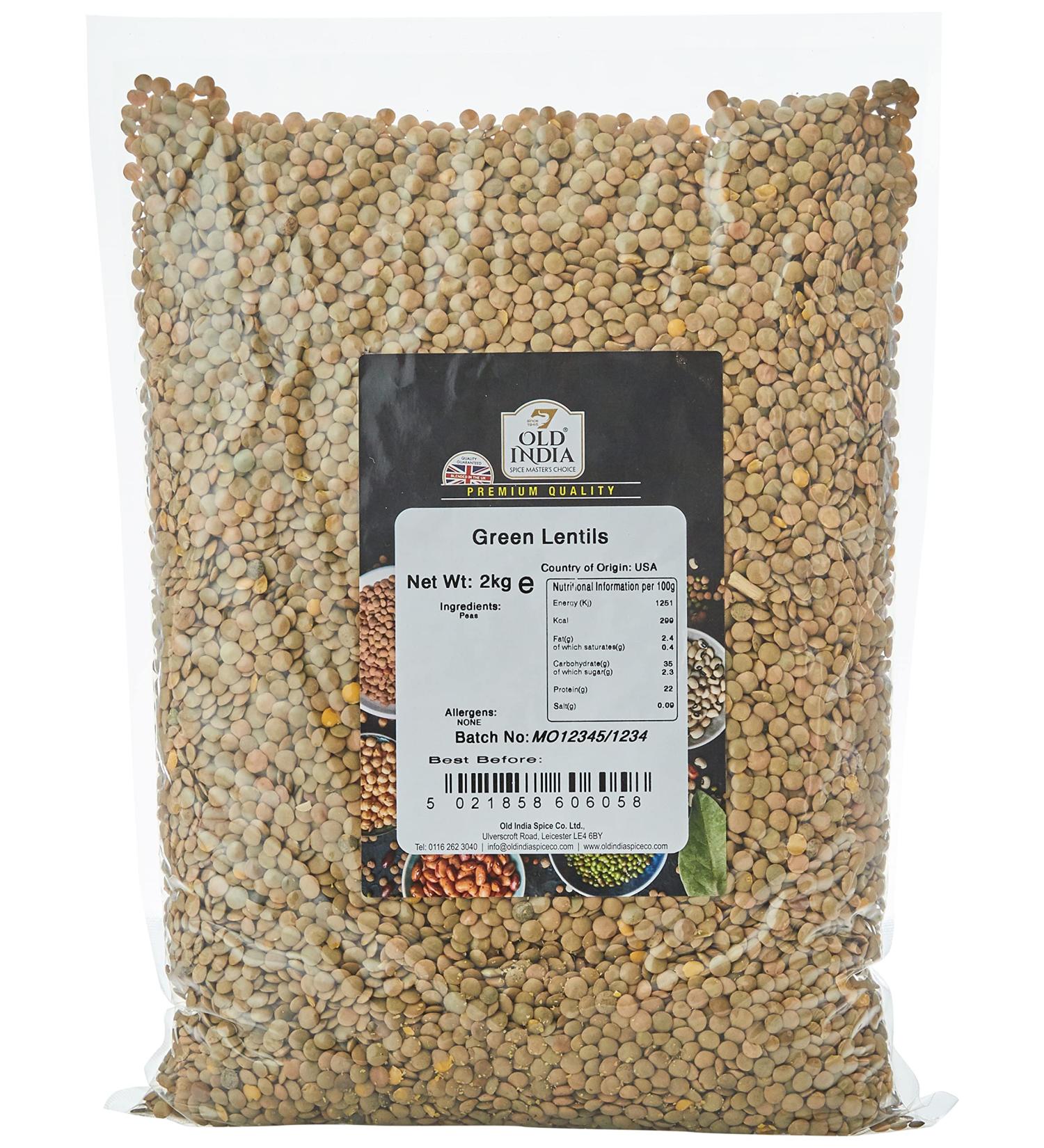 Old India Green Lentils 2kg - Premium Quality | Buy Online - Buy Online on SooperMarket.com