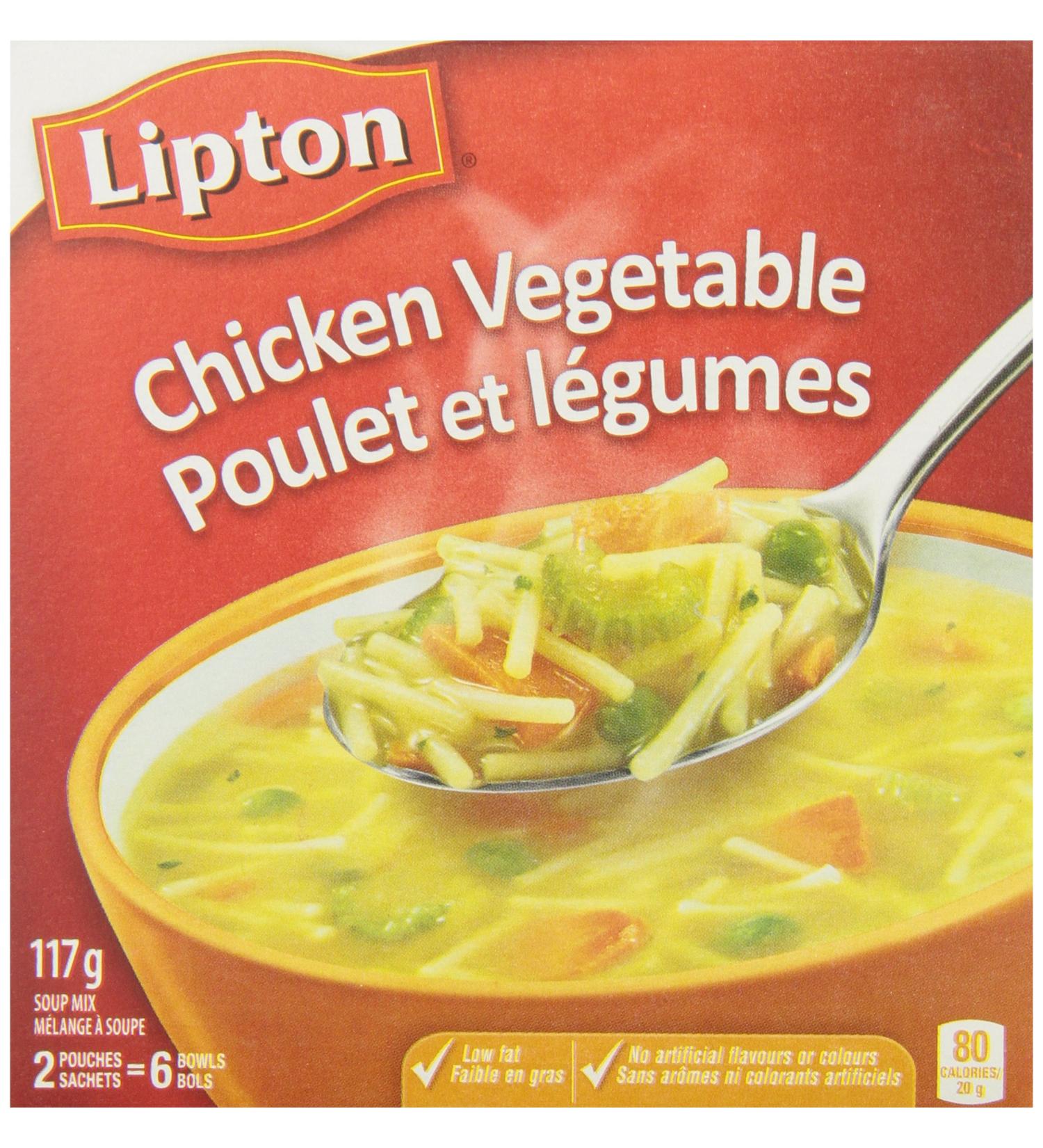 Lipton Soup Mix Noodle with Chicken Vegetable 117 GR 24 Count Chicken Noodle Chicken Vegetable 117 g (Pack of 24) - Buy Online on SooperMarket.com