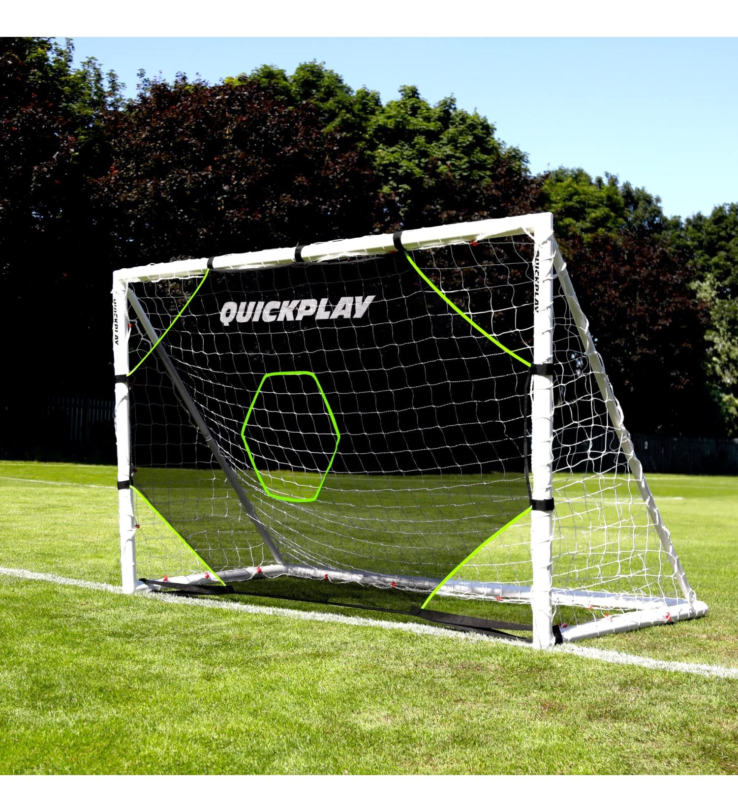 QUICKPLAY Target Net Lite with 5 Target Zones | Practice Shooting and Passing Accuracy | Soccer Goal Frame not Included 2) 8 x 5' - Buy Online on SooperMarket.com