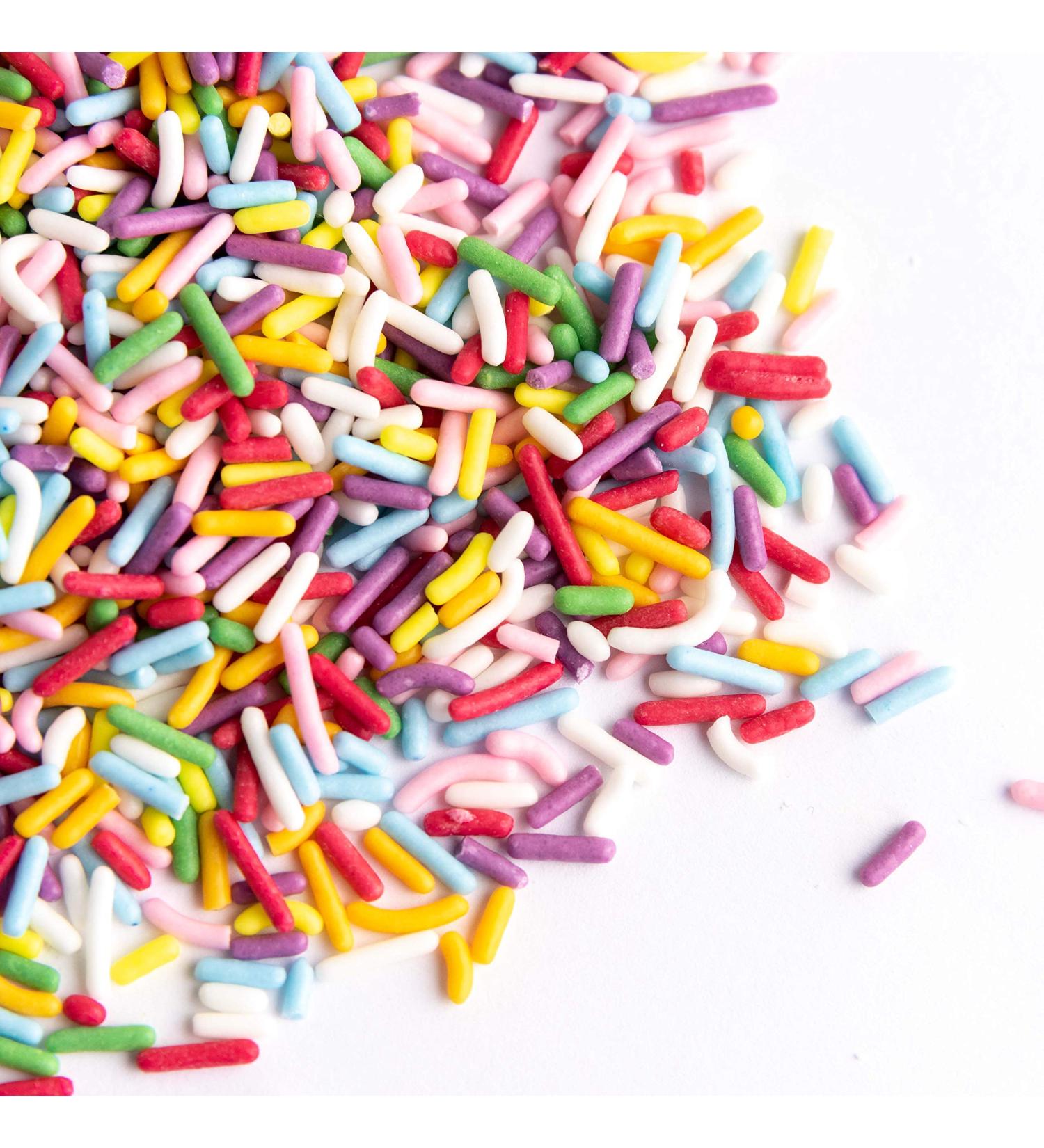 Sweets Indeed - Sprinkles - Natural Rainbow Sprinkles - No Artificial Colors or Flavors - Gluten-Free Color Sprinkles for Baking - Sprinkle Mix - Cake Sprinkles - Cupcake and Cake Topper - 5.5 ounces - Buy Online on SooperMarket.com