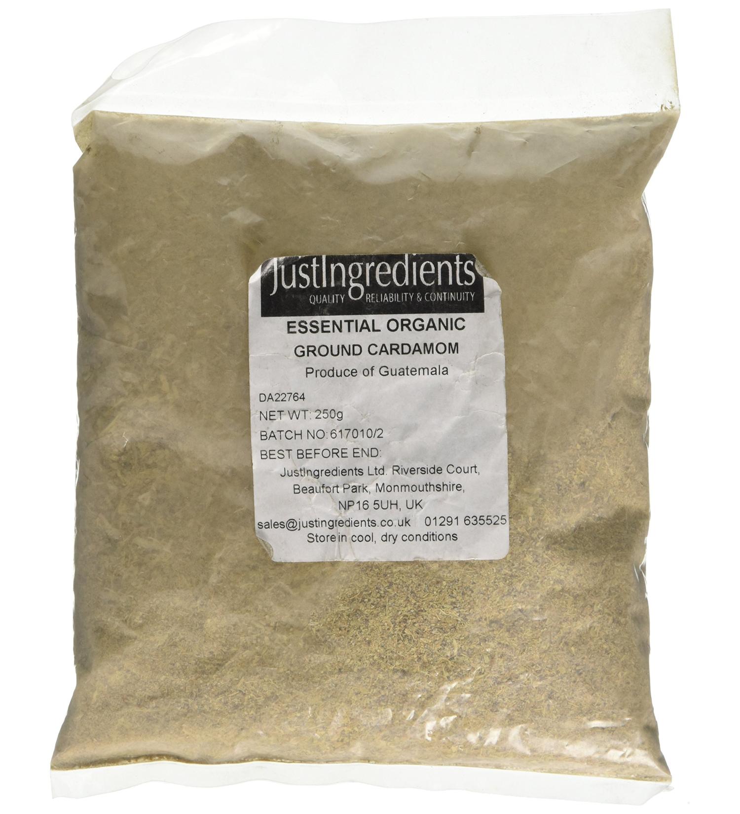 JustIngredients Essentials Organic Cardamom Ground 250 g - Buy Online on SooperMarket.com