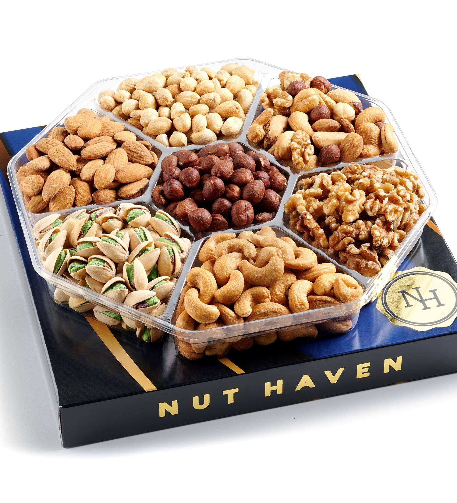 Fresh Roasted Salted Gourmet Nuts Gift Basket for Holidays - Perfect Food Gift for Men, Women, and Family - Ideal for Birthdays, Christmas, Thanksgiving, Fathers' Day, and Mothers' Day - Buy Online on SooperMarket.com