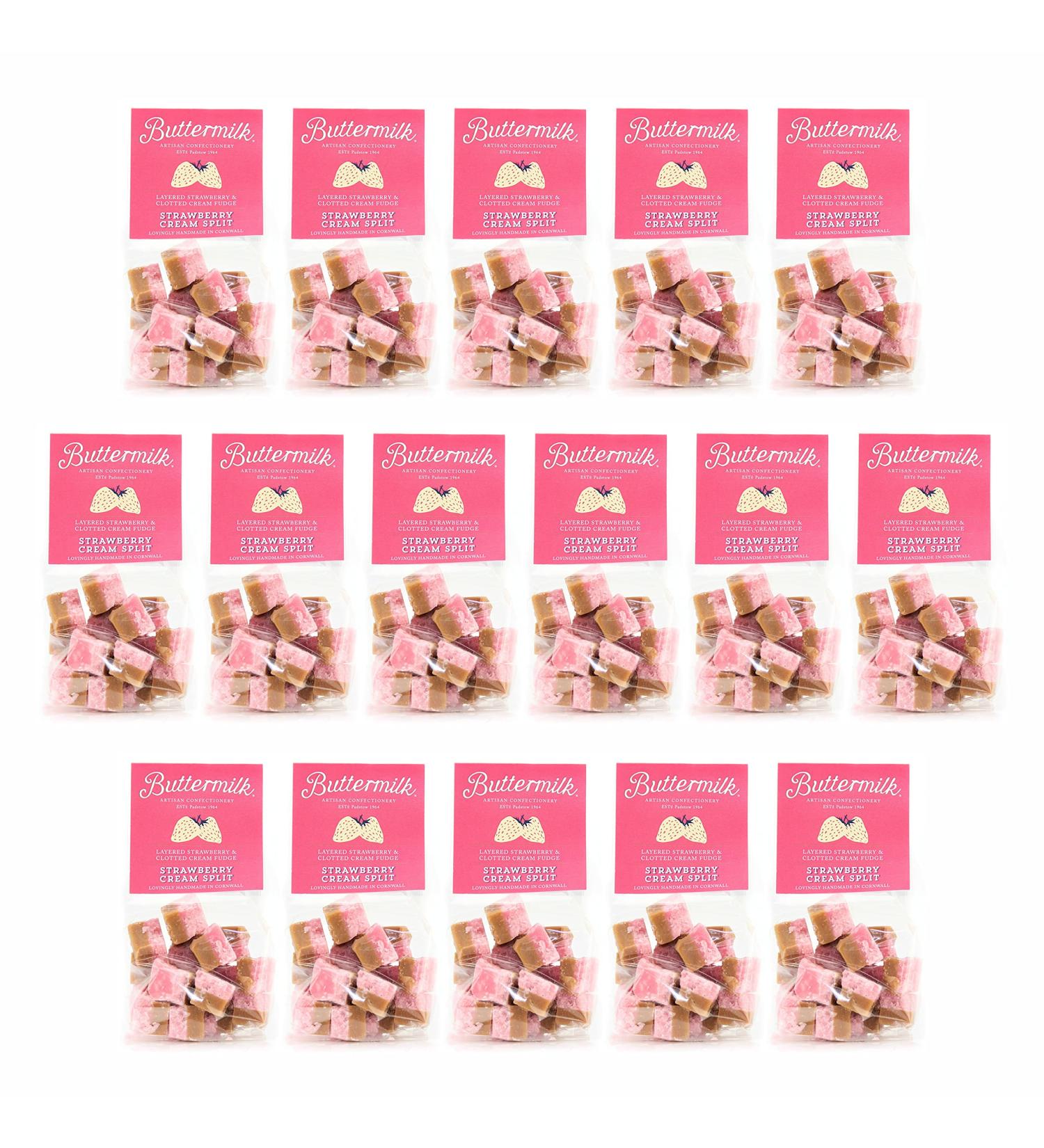 Buttermilk Strawberry Cream Split Fudge 175g - Pack of 16