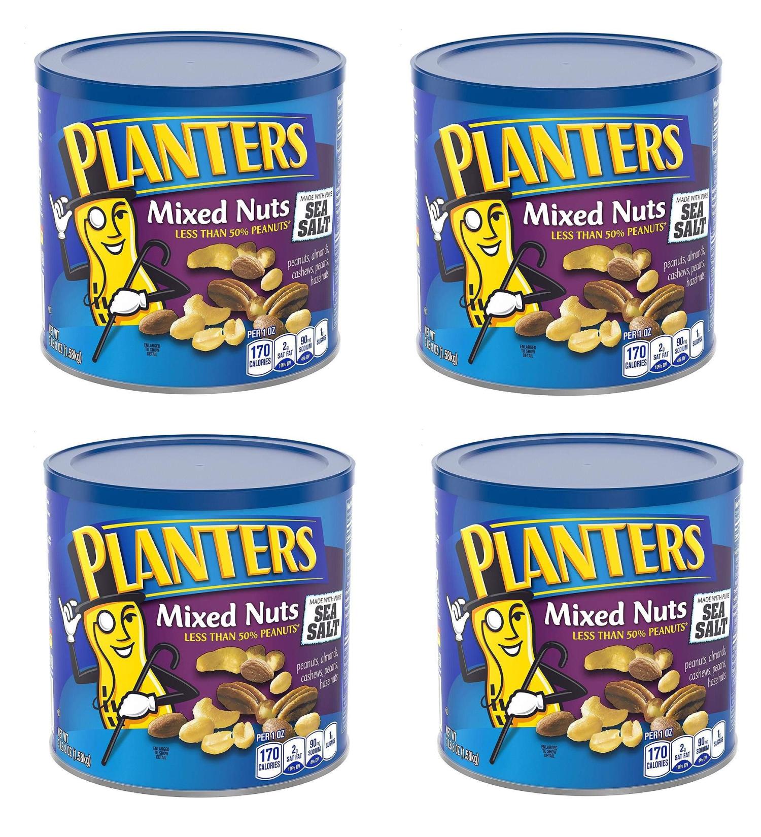 Planters Mixed Nuts Mixed Nuts Regular 4 Cans (56 oz)