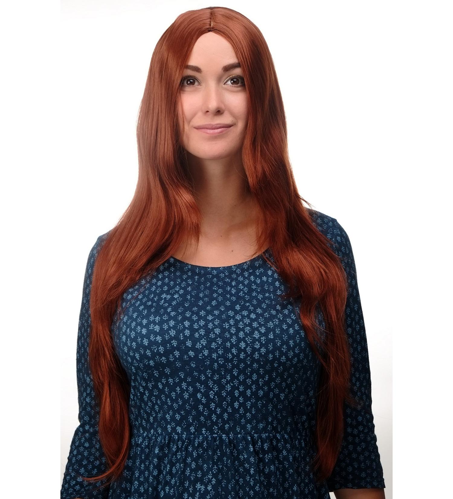 WIG ME UP - Very Long Red Copper Straight Wig 80 cm | Hair Replacement 3217-130 - Buy Online on SooperMarket.com