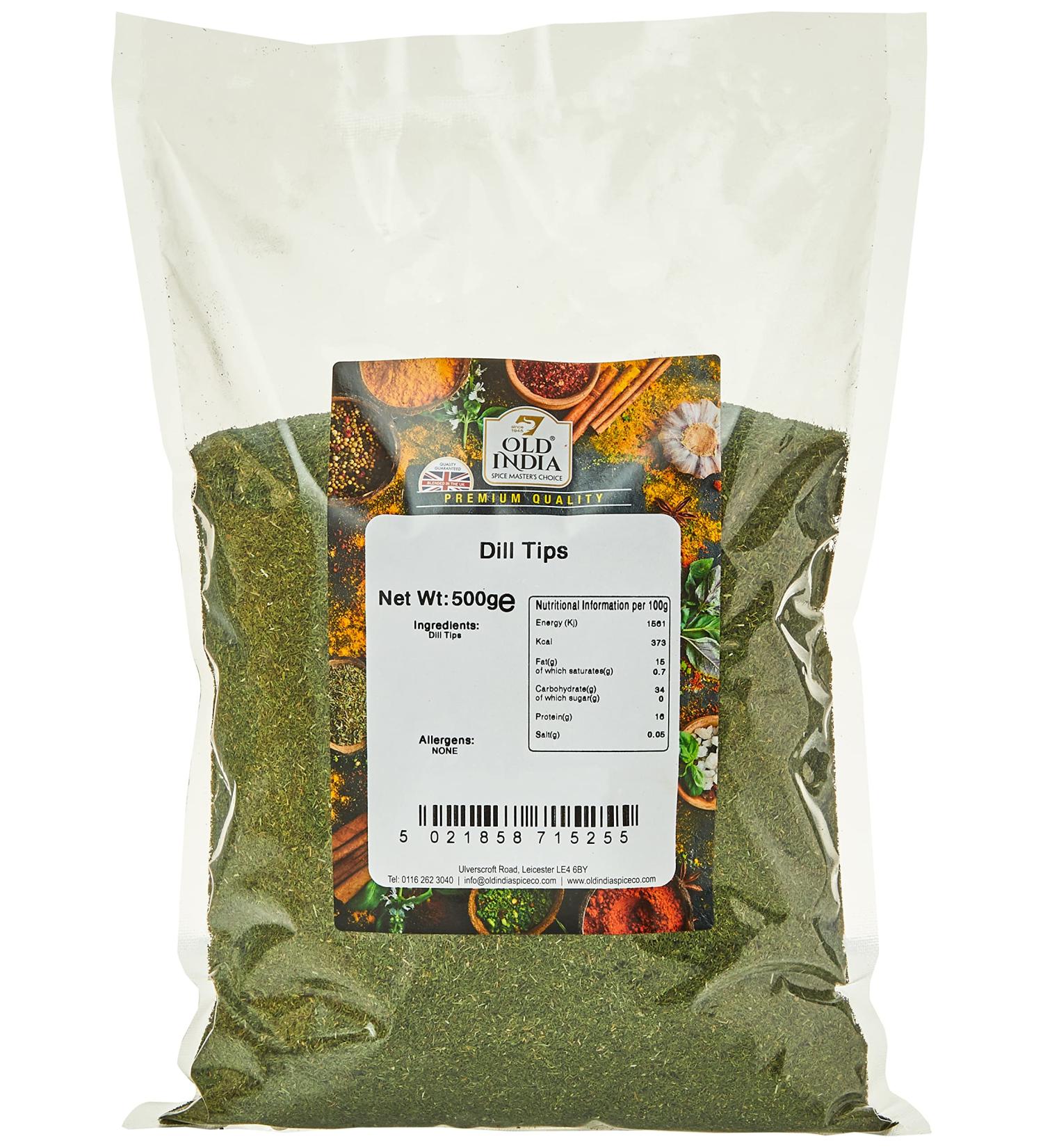 Old India Dill Tips 500g - Premium Quality Dill Spice - Pack of 1 - Buy Online on SooperMarket.com