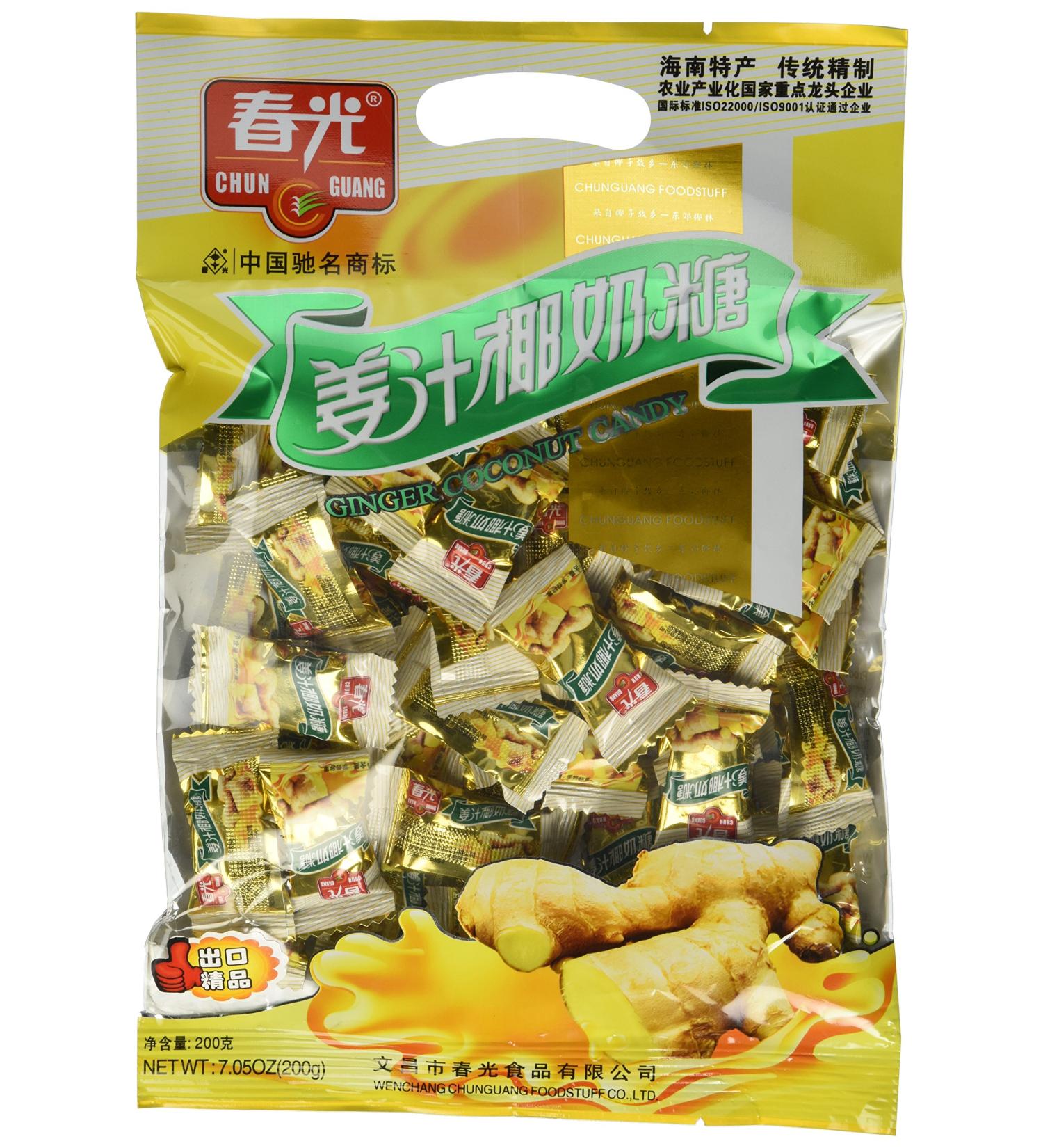 Chun Guang Ginger Coconut Candy 7.05oz (200g) - Pack of 2 - Buy Online on SooperMarket.com