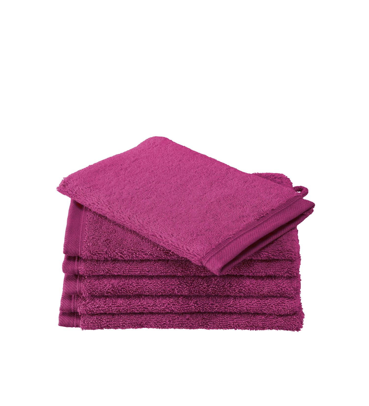 De Witte Lietaer Contessa Luxe Face Cloth Cotton Magenta 16x22 cm Set of 6 - Soft and Absorbent Cotton Face Towels - Buy Online on SooperMarket.com