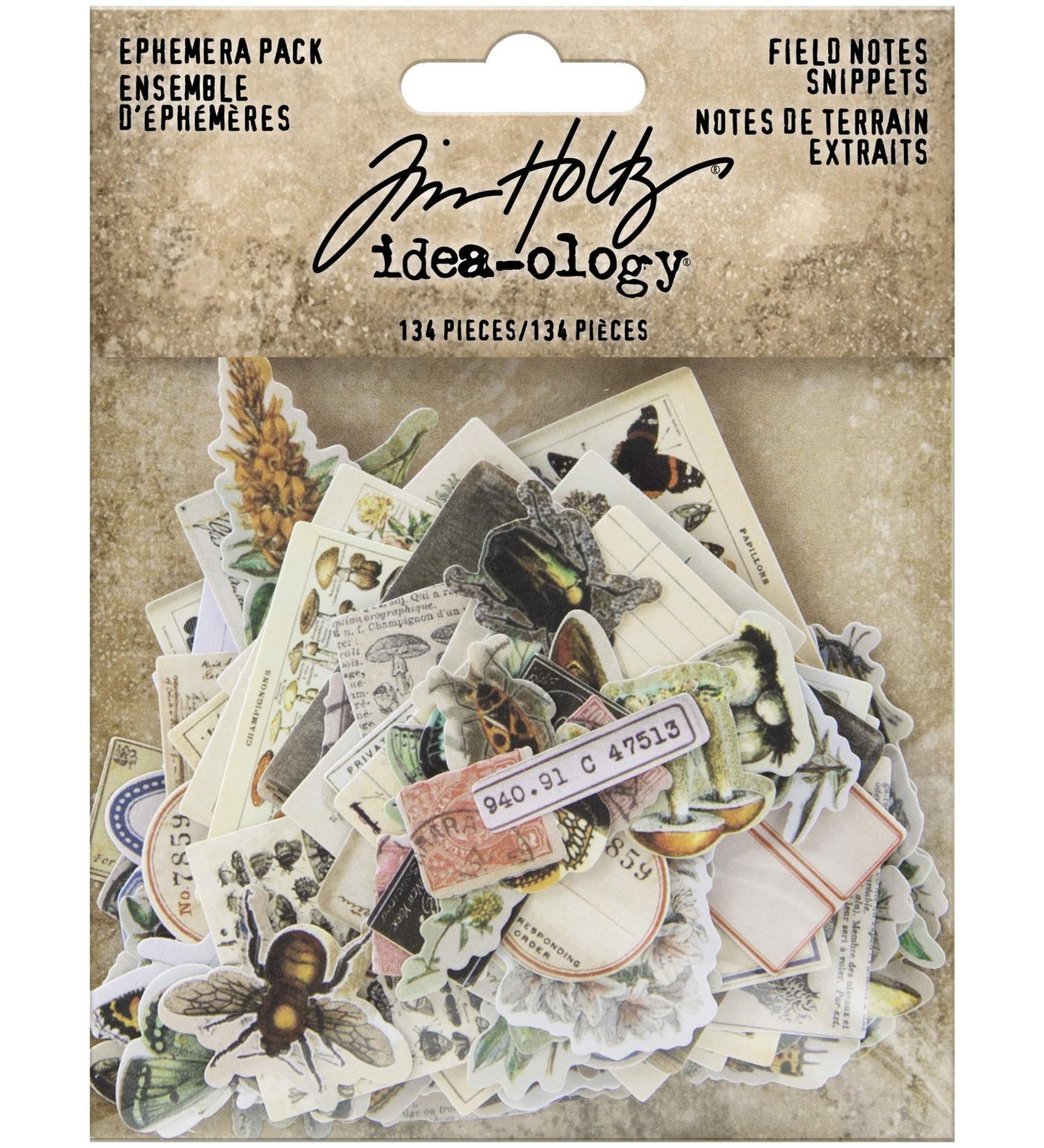 Tim Holtz - Advantus EPHEMERA SNIPPETS ID FIELDNOTES  us:one size  Field Notes