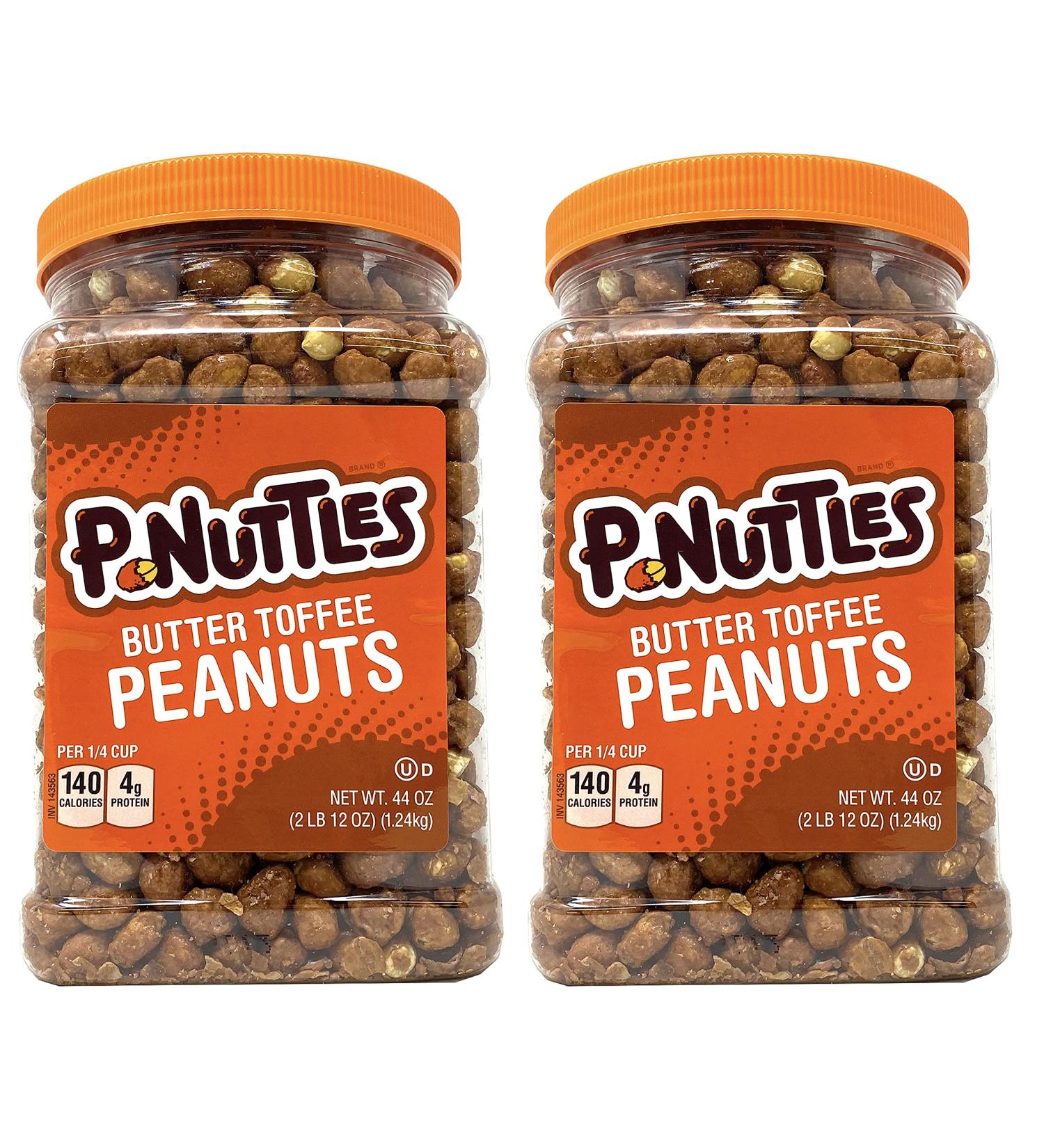 P-Nuttles Butter Toffee Peanuts 44oz Jar (Pack of 2) | Made in USA, Kosher Certified - Buy Online on SooperMarket.com