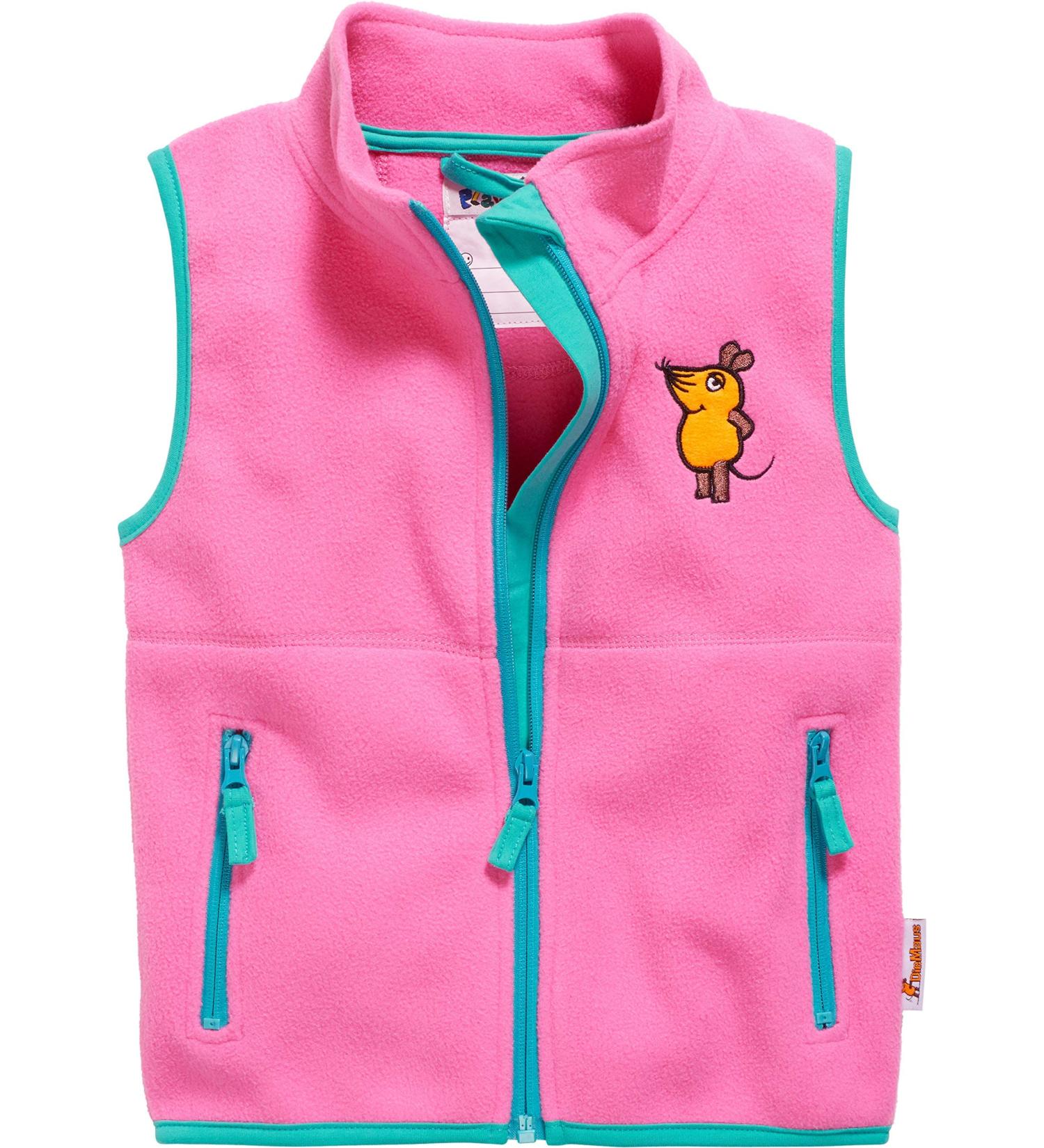 Playshoes Unisex Kid's Fleece Weste Outdoor Top 98 Pink - The Mouse - Buy Online on SooperMarket.com