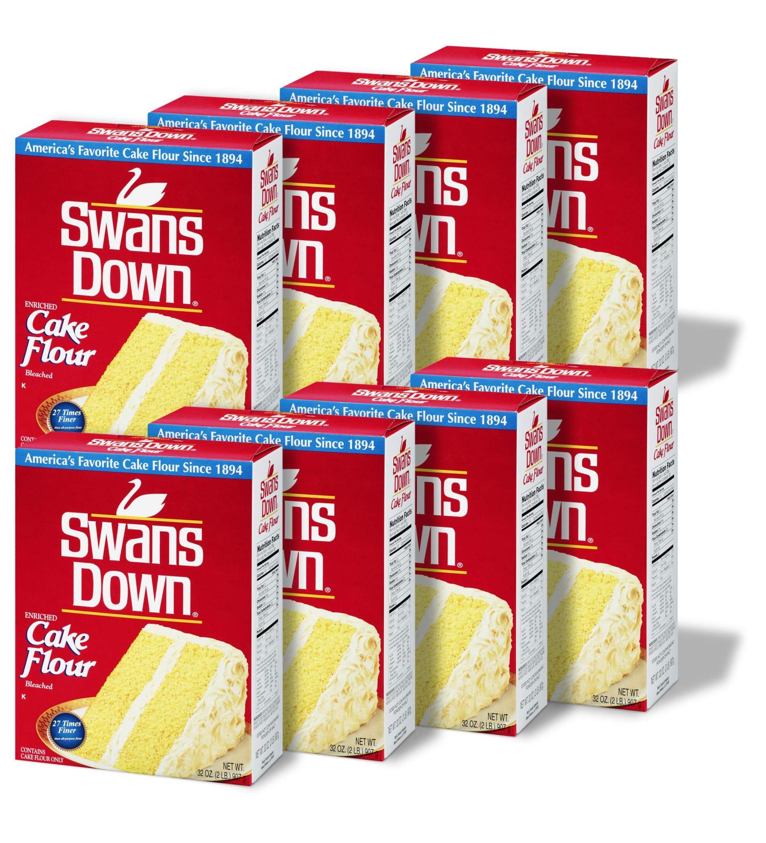 Swans Down Regular Cake Flour 32oz Boxes - Pack of 8 (2 lbs each) - Buy Online on SooperMarket.com
