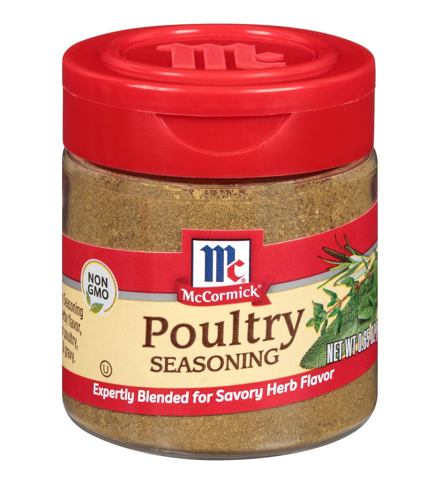 McCormick Poultry Seasoning 0.65 oz - Pack of 6 | High-Quality Blend for Delicious Poultry Dishes - Buy Online on SooperMarket.com