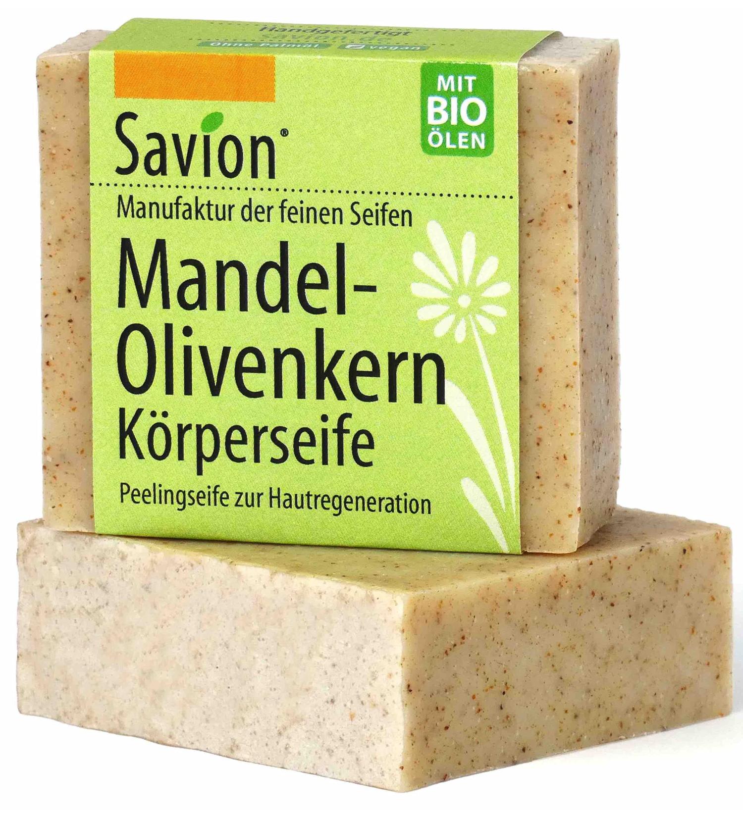 Savion Almond-Olive Kernel Body Soap - Vegan Palm Oil Free Cruelty Free Peeling Soap (80g) - International Shipping Available - Buy Online on SooperMarket.com