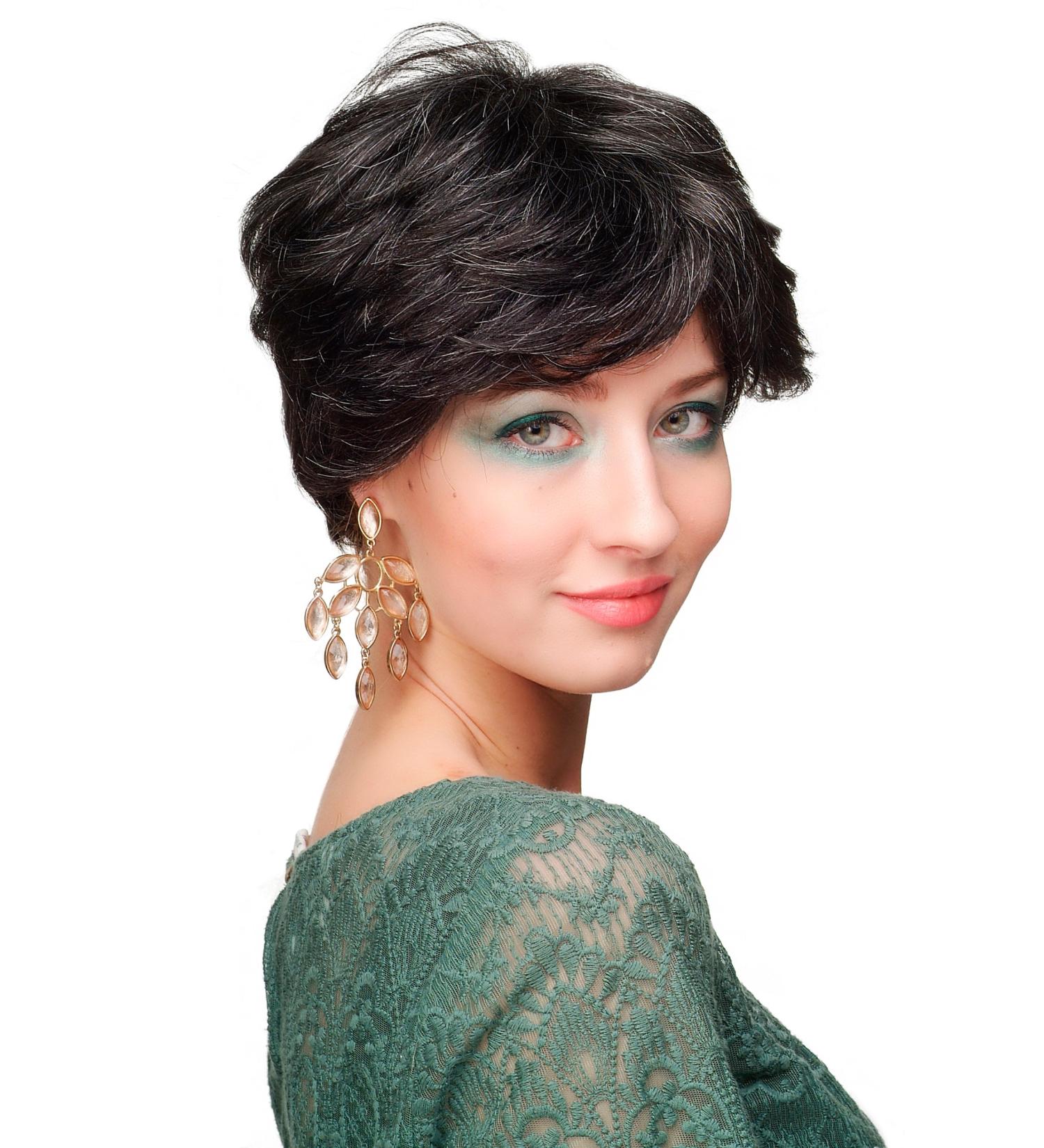 WIG ME UP Ladies Wig | Elegant Black Grey Mottled Short Wig - CM-37-280 for Classic Style - Buy Online on SooperMarket.com