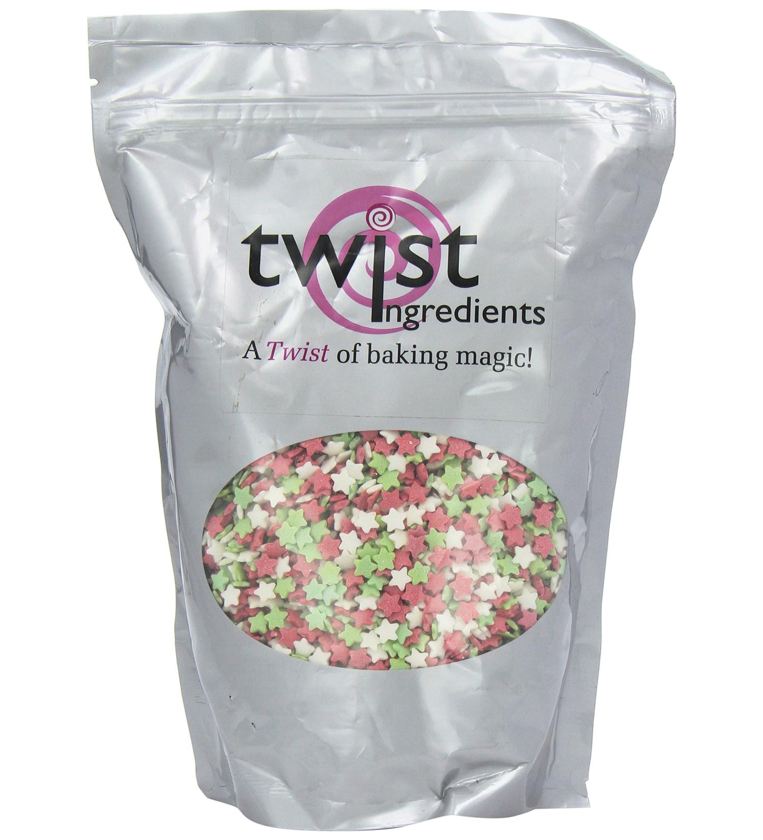 Twist Ingredients Red White and Green Stars 800 g