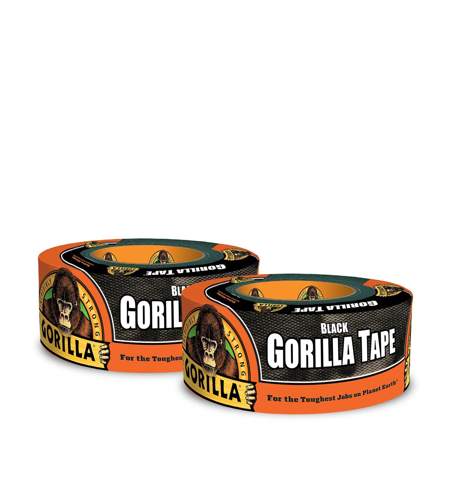 Gorilla Black Duct Tape  1.88" x 12 yd  Black  (Pack of 2) Black 2 Pack - Buy Online on SooperMarket.com