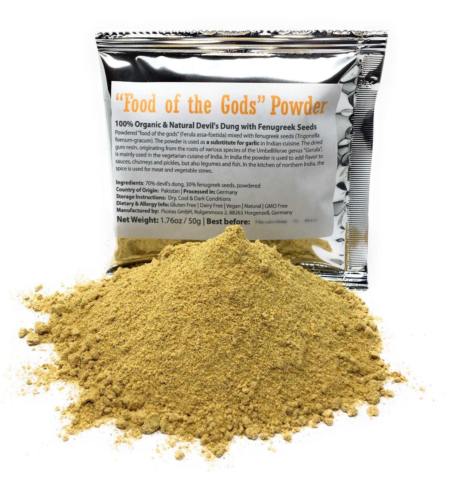 Asafetida Powder (Asafoetida/Hing) with Fenugreek Seeds - 100% Natural Devil's Dung - 1.76oz / 50g - Buy Online on SooperMarket.com