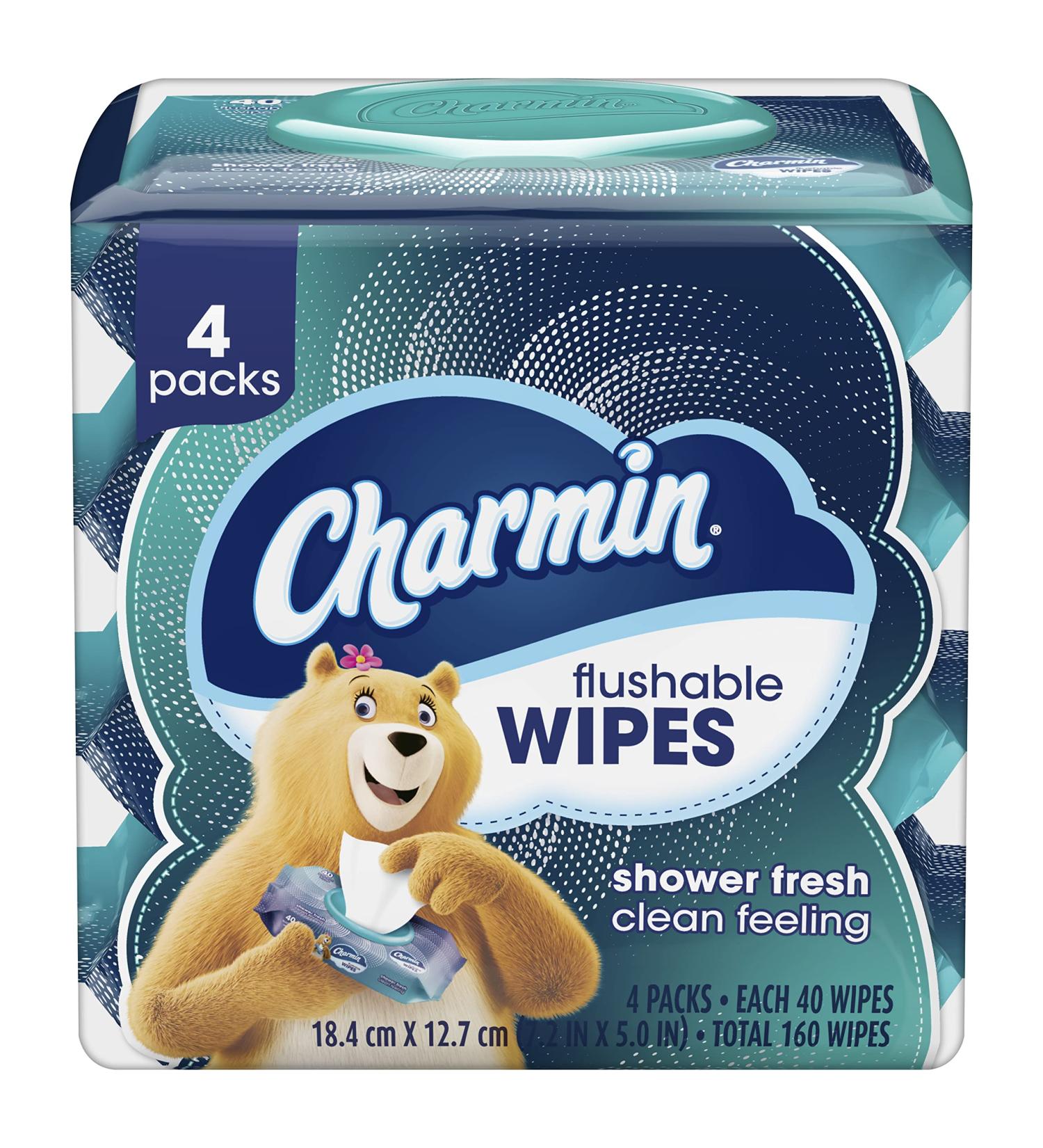 Charmin Flushable Wipes - 160 Total Wipes (4 packs, 40 Wipes Per Pack) - Buy Online on SooperMarket.com