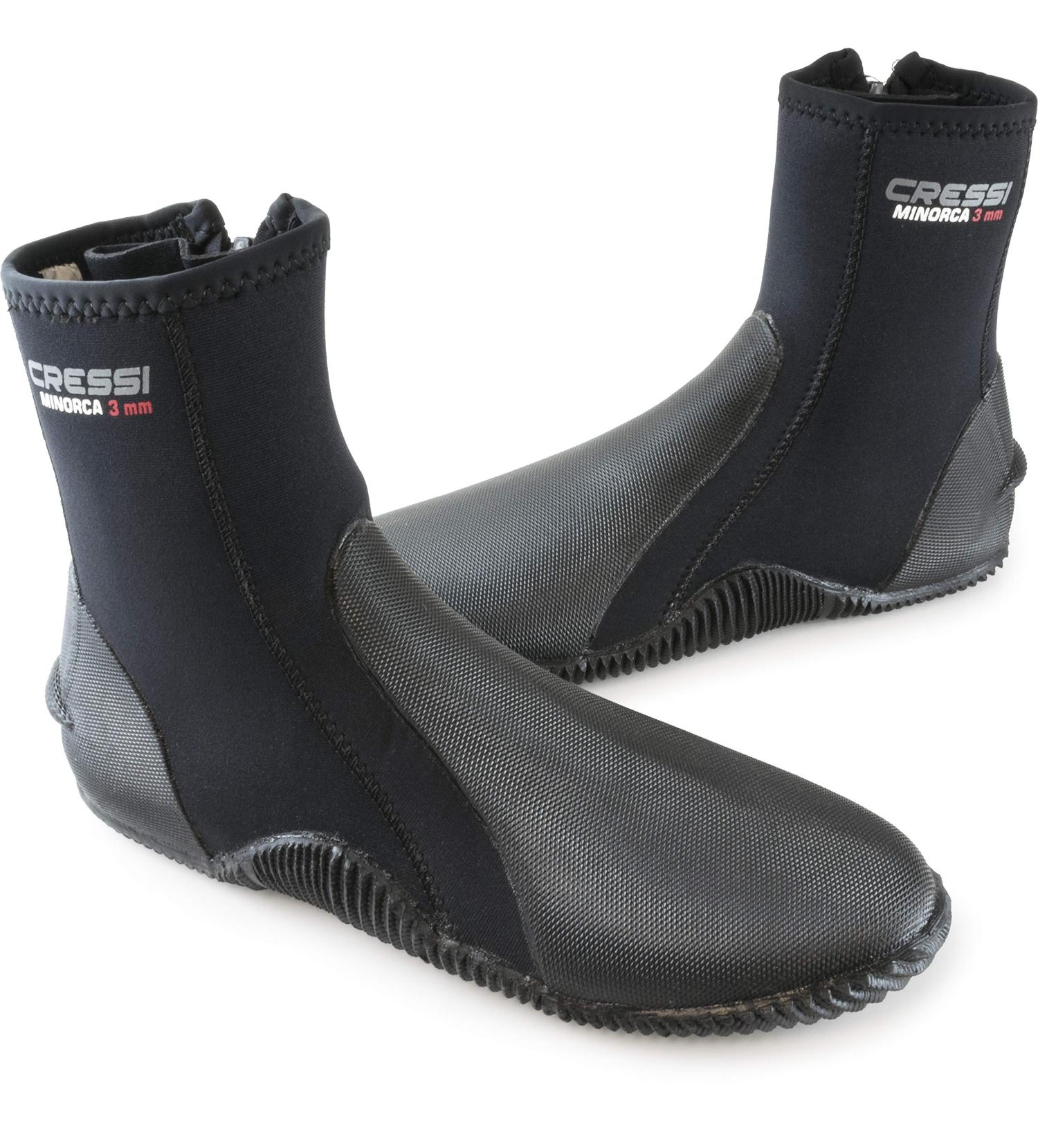 Cressi Neoprene Anti-Slip Sole Boots for Water Sports - Italy Design - US Man 10 | US Lady 11 - Black - Buy Online on SooperMarket.com