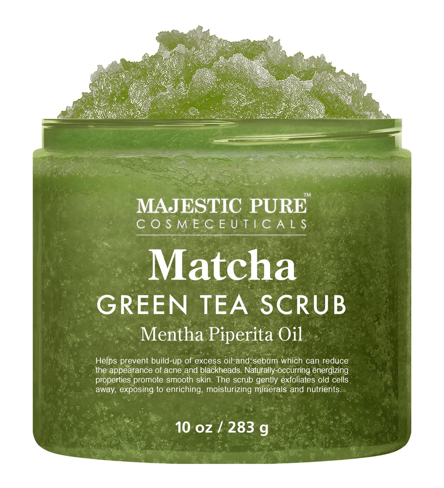 Matcha Green Tea Body Scrub - All Natural Exfoliator & Moisturizer - 10 oz Gift for Her - Buy Online on SooperMarket.com