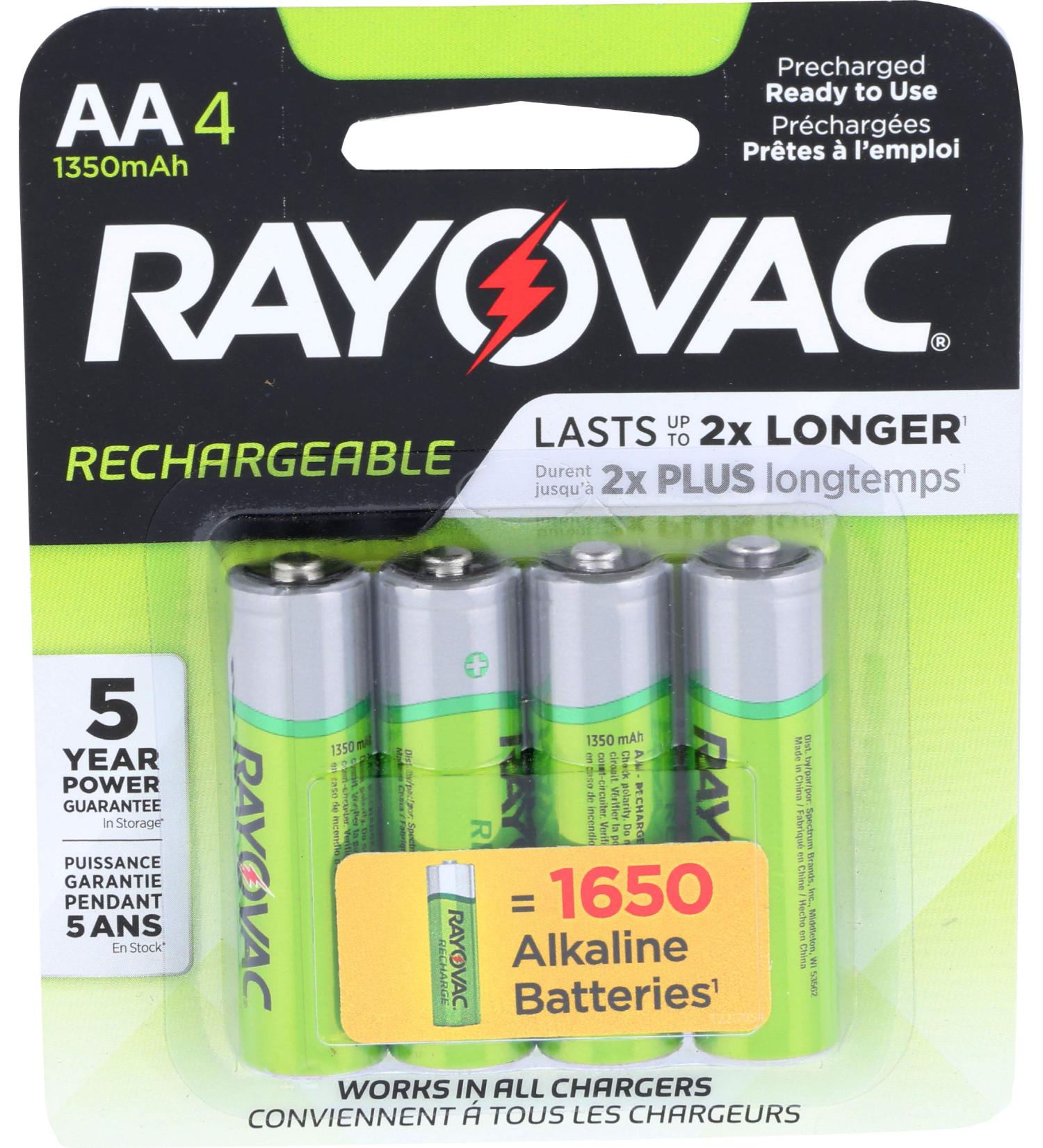 Rayovac Rechargeable NiMH AA Batteries - LD715-40P - High-Performance Recharge Standard Battery - International Shipping Available - Buy Online on SooperMarket.com