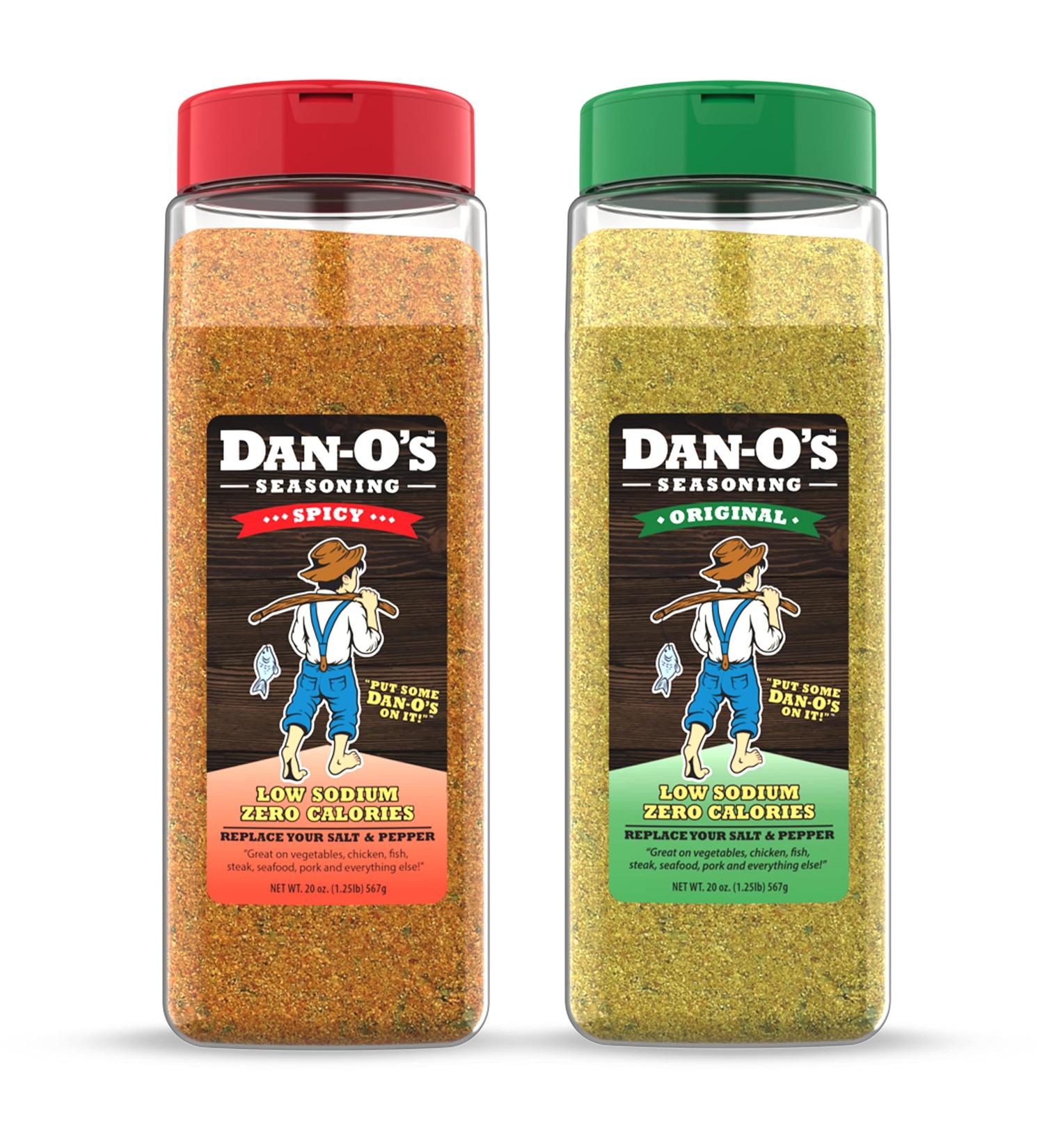 Dan-O's Big Bottle Combo Pack - Original & Spicy Flavors | All Natural Keto Seasonings - 2 Pack (20oz) - Buy Online on SooperMarket.com