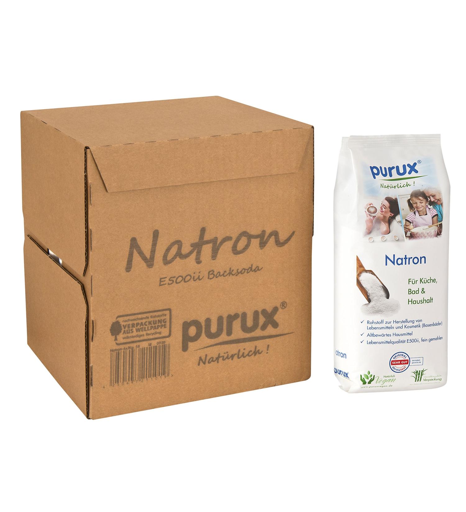 Purux Baking Soda Powder 3kg - Food Grade Sustainably Packaged | Ideal for Baking & Cooking - Shop Internationally - Buy Online on SooperMarket.com