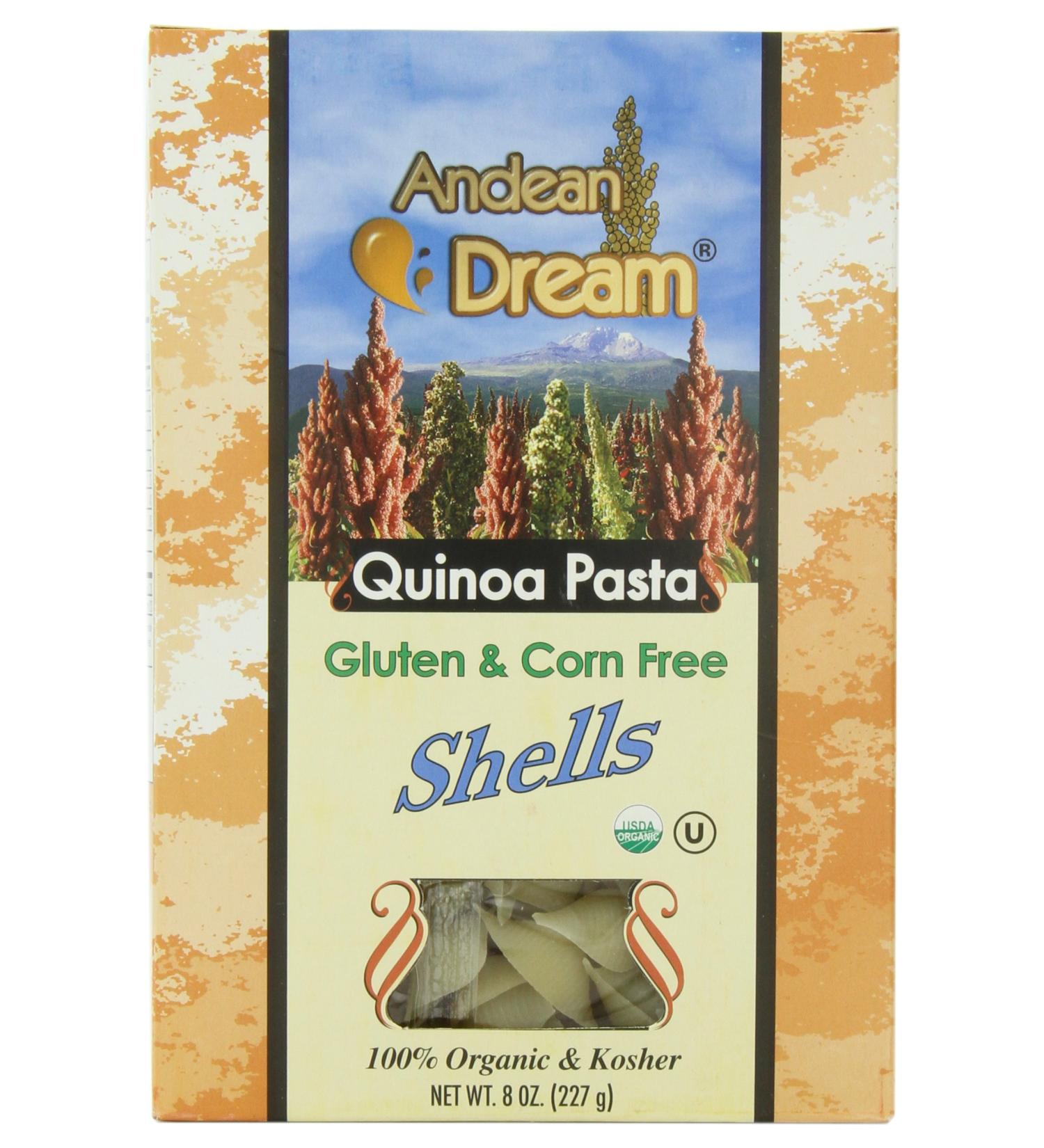Buy Andean Dream Organic Quinoa Pasta Shells - 8 oz | Gluten-Free, Healthy & Delicious - Buy Online on SooperMarket.com
