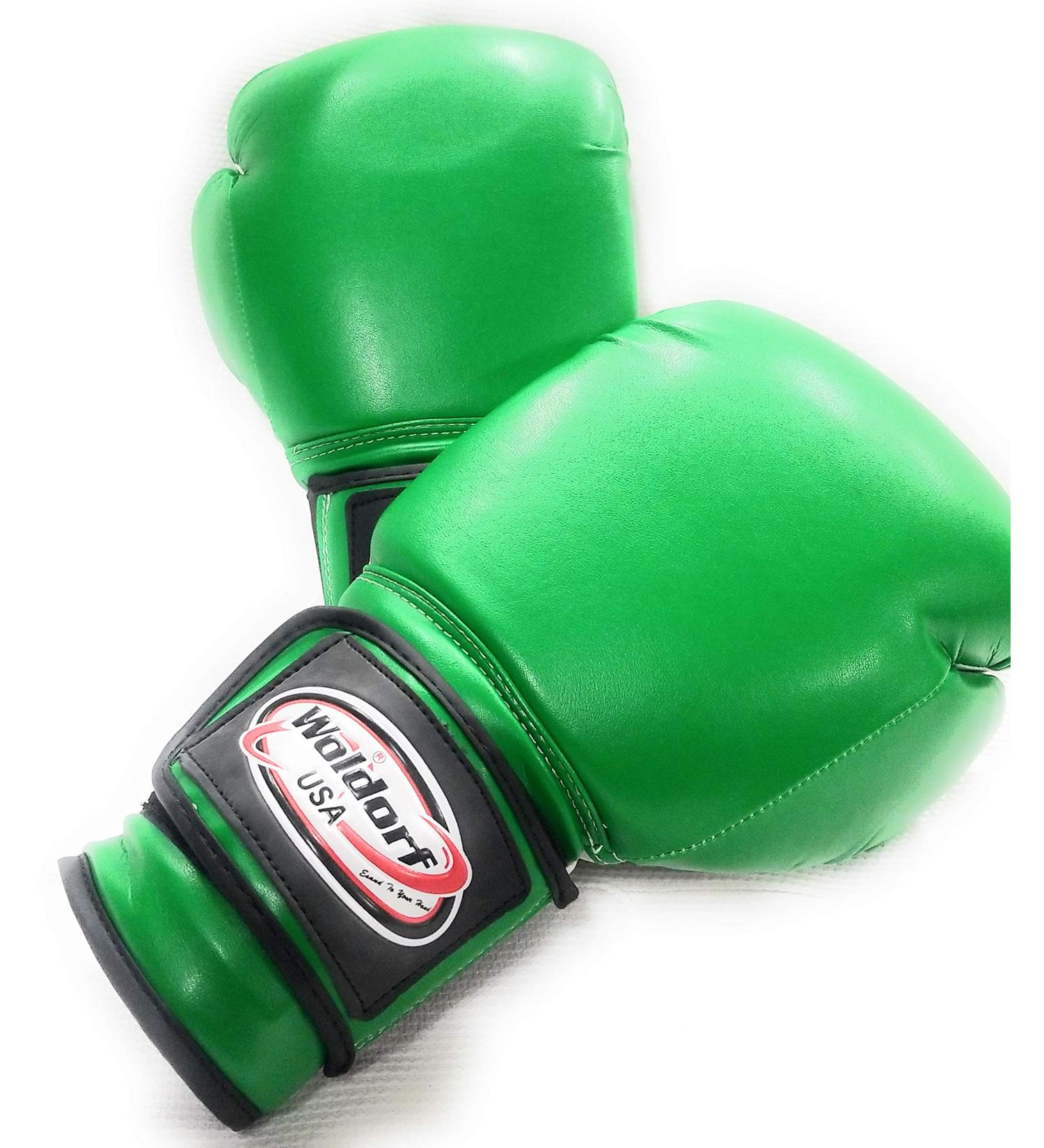 WOLDORF USA Boxing Gloves - Vinyl Green, Durable Multi Layered Foam, 14oz Adult Size at Unbeatable Price - Buy Online on SooperMarket.com