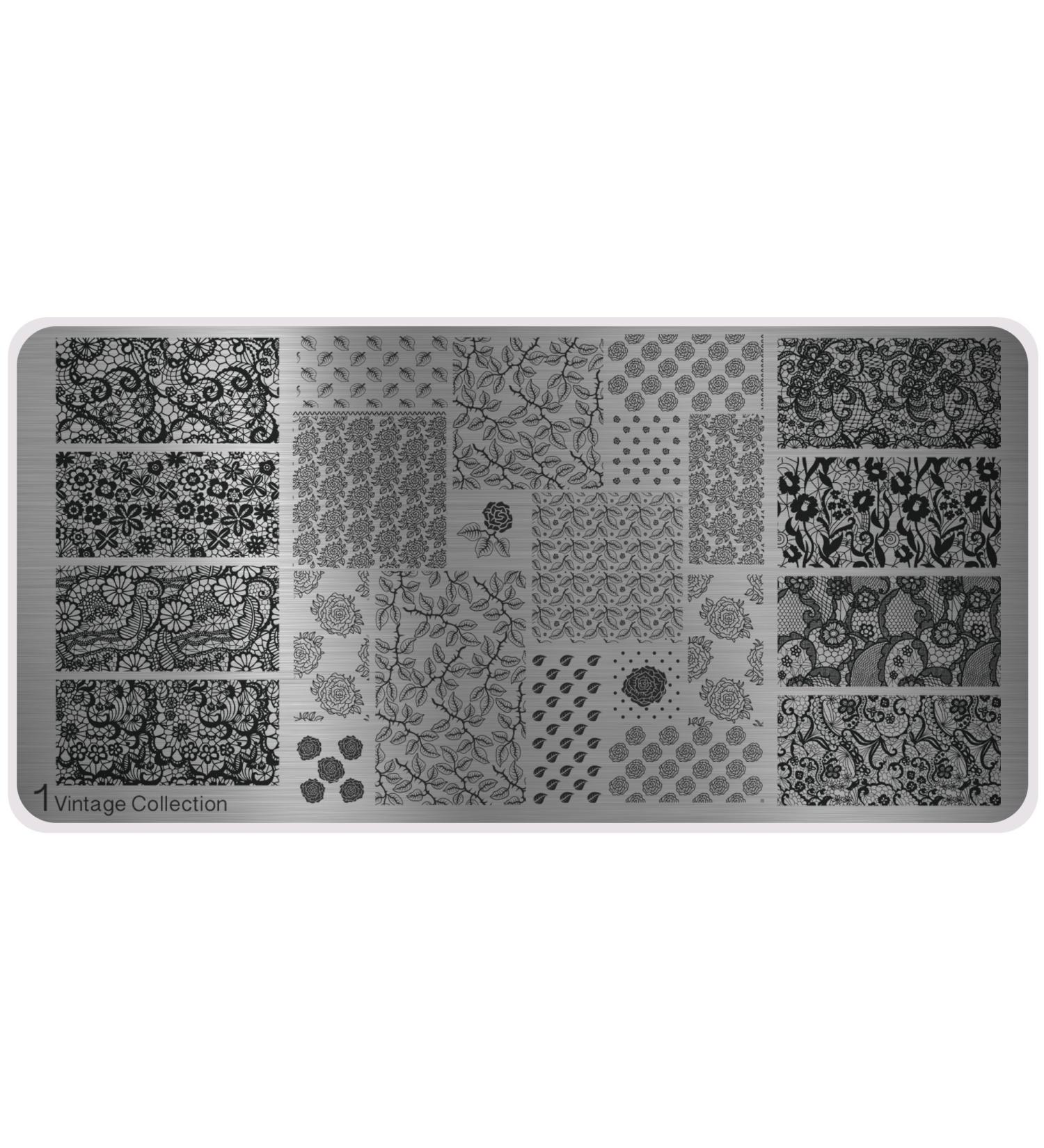 MoYou XL Vintage 1 Stamping Template - Premium Nail Art Stamping Kit for Professional Manicure - Buy Online on SooperMarket.com