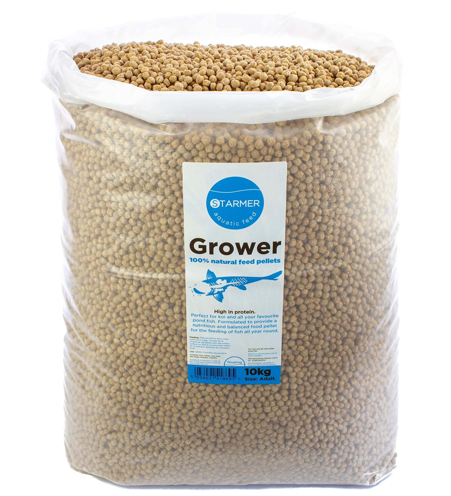 Koi carp 30% protein GROWER pond feed all natural pellets (Adult size) 10kg - Buy Online on SooperMarket.com