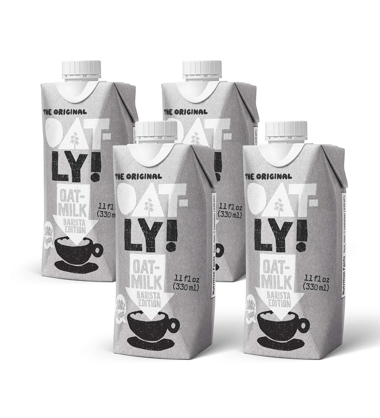 Oatly Barista Edition Oatmilk 11oz (4 Pack) - Dairy-Free, Vegan, Perfect for Coffee - Buy Online on SooperMarket.com