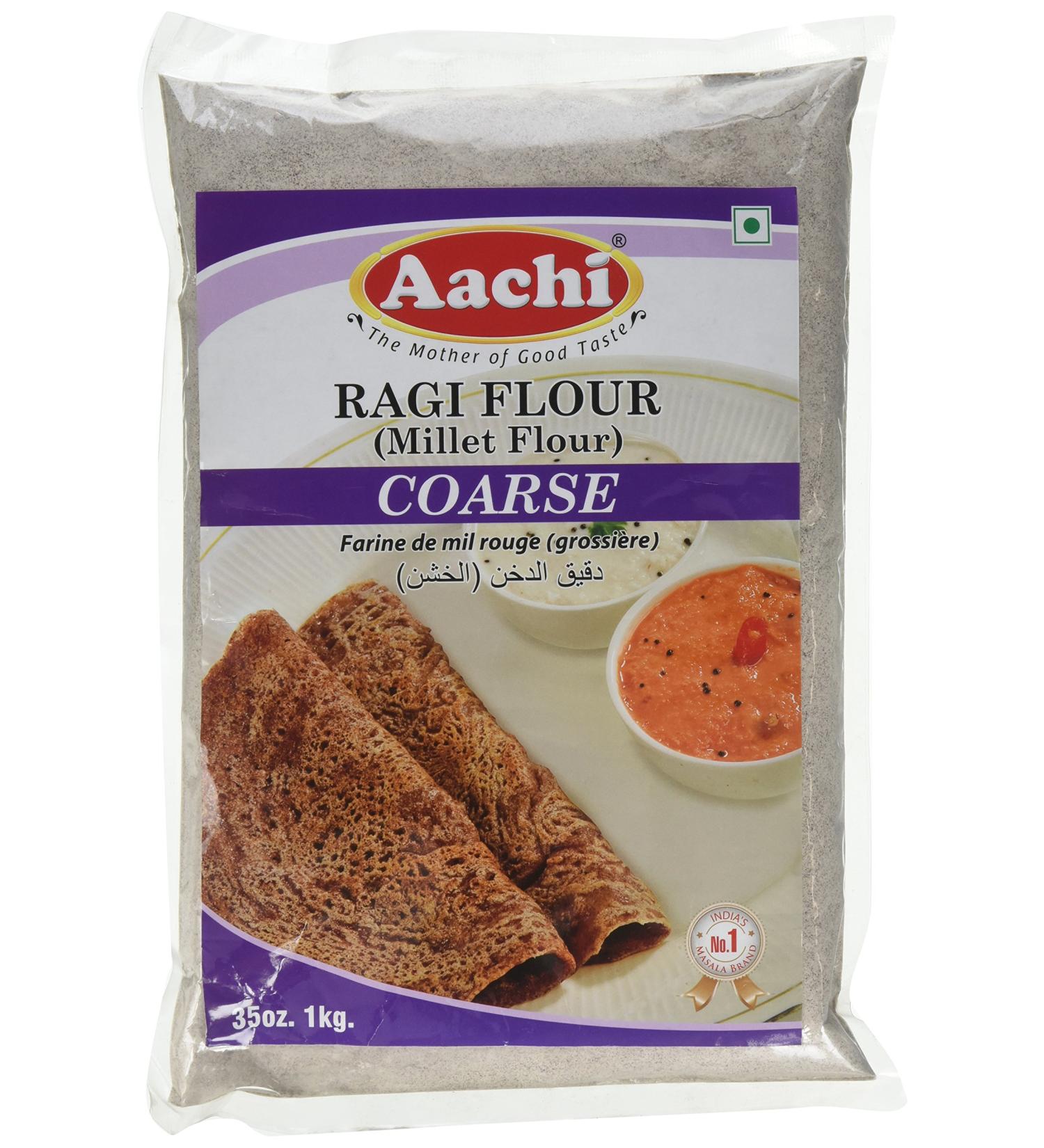 Aachi Ragi Flour (Millet Flour) 2 lb - Coarse Ground for Nutritious Baking - Buy Online on SooperMarket.com