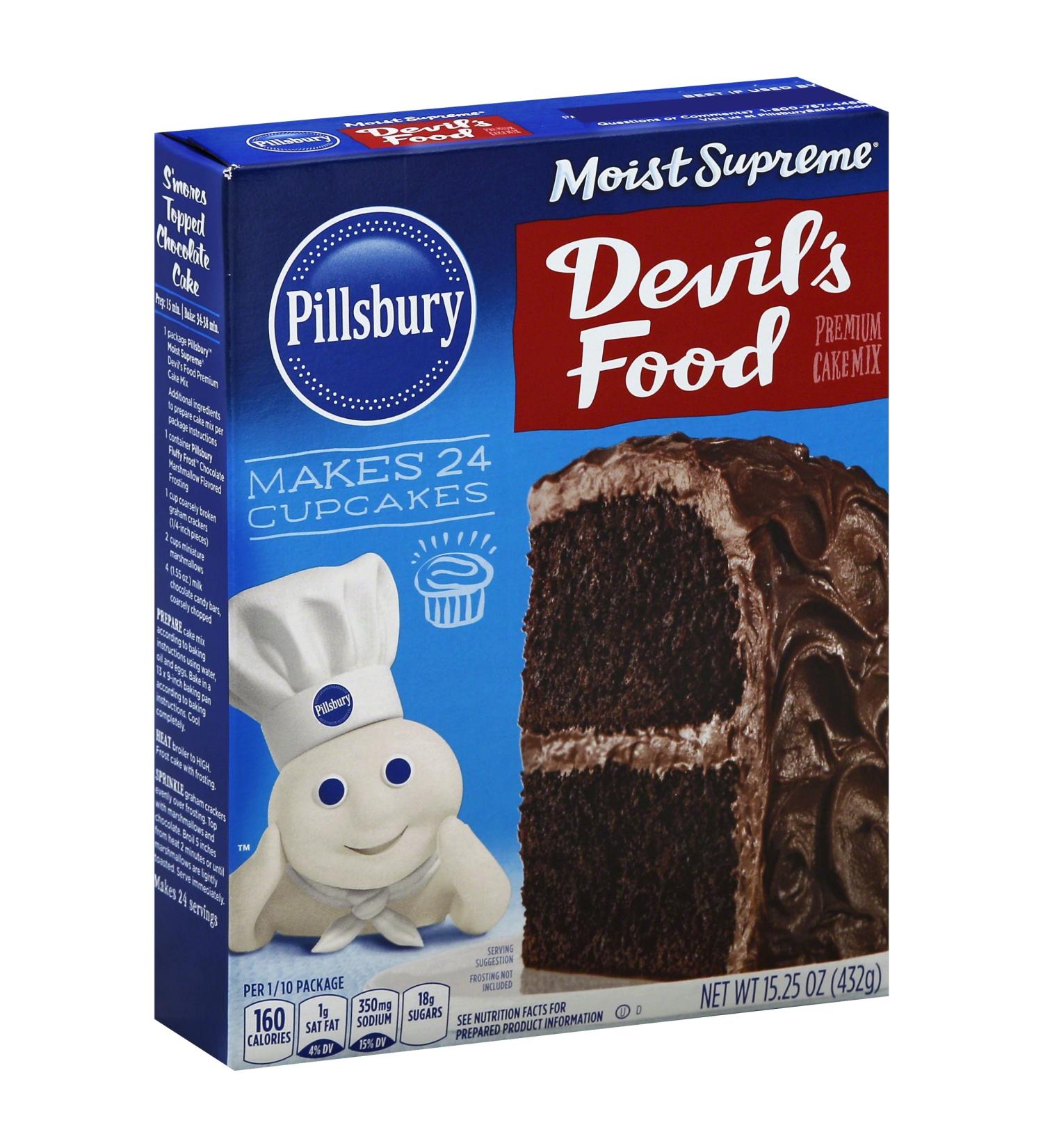 Pillsbury Devils Food Moist Supreme Premium Cake Mix 432g - Buy Online on SooperMarket.com