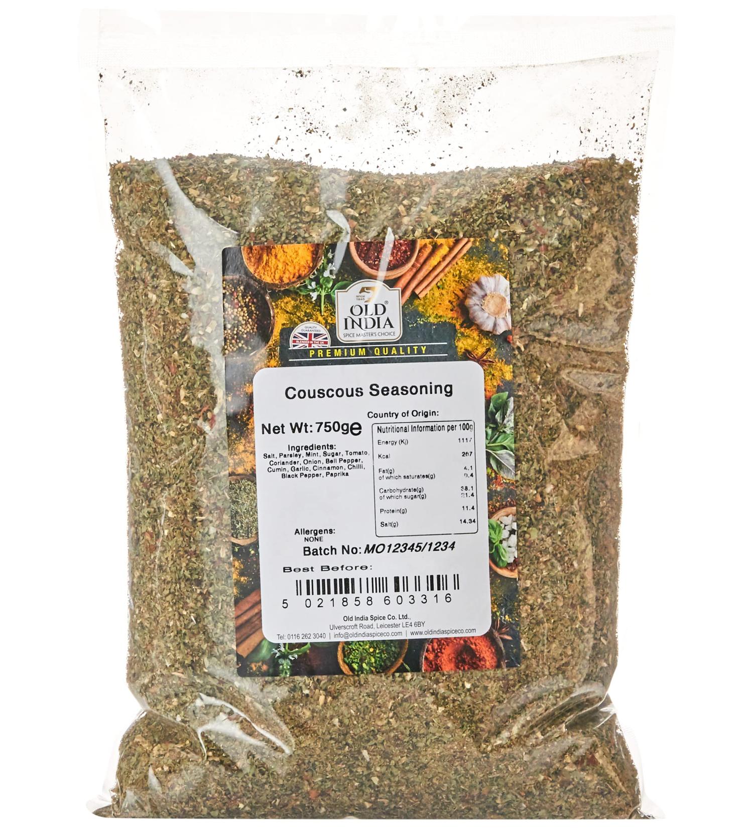 Old India Couscous Seasoning 750g - Authentic blend for flavorful couscous dishes - Buy Online on SooperMarket.com