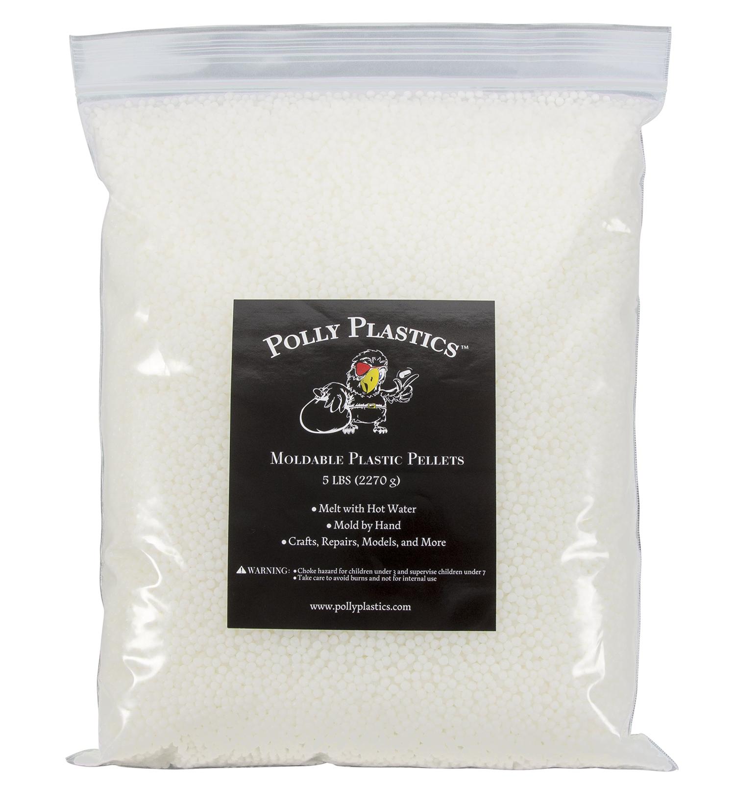Polly Plastics Moldable Plastic Pellets (80 oz) | Thermoplastic Beads for Cosplay, Repairs, Hobbies & Art - Buy Online on SooperMarket.com