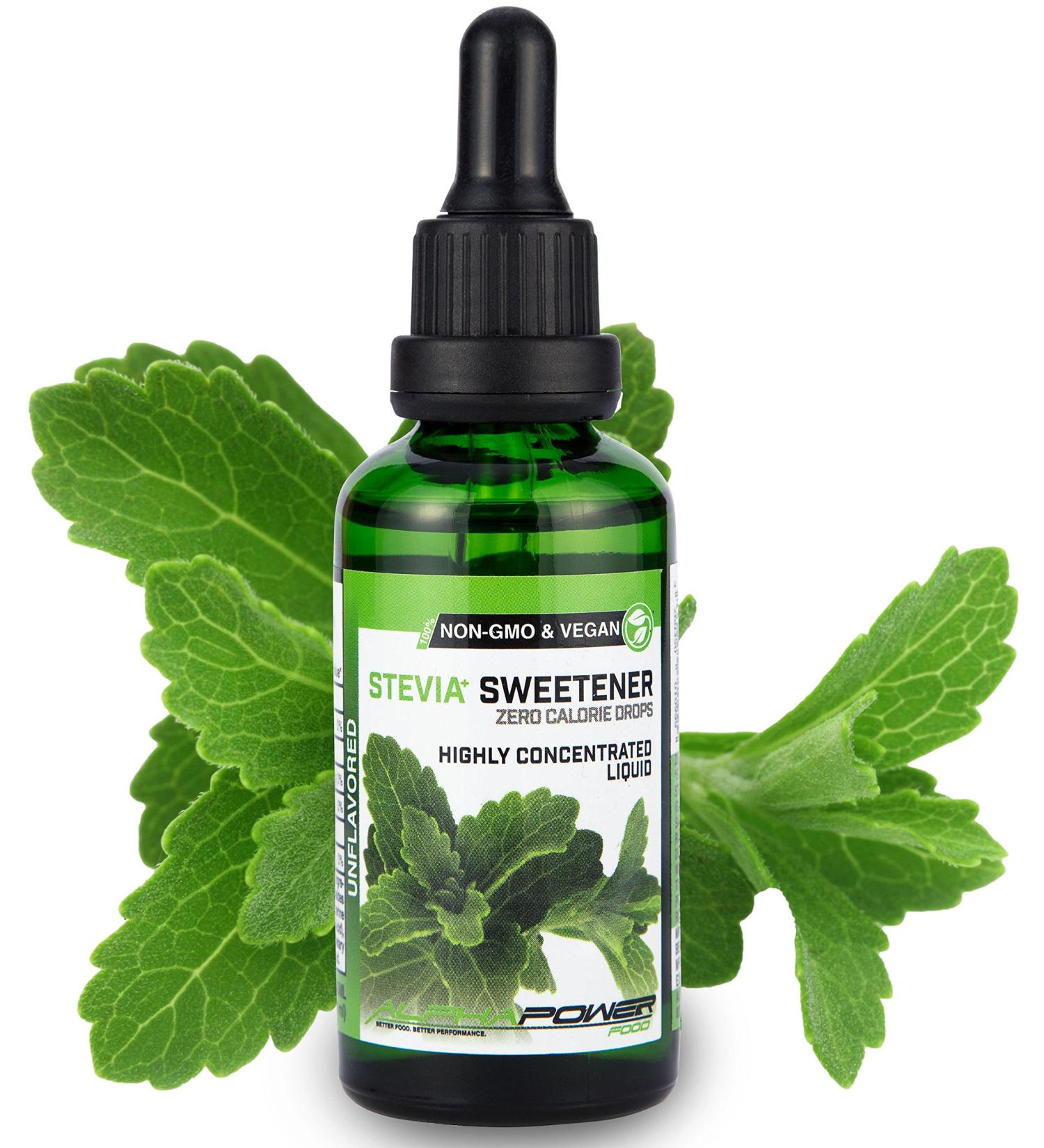 ALPHAPOWER FOOD Stevia Liquid Sweetener | Zero Calorie Pure Sugar Substitute - 50ml - Buy Online on SooperMarket.com