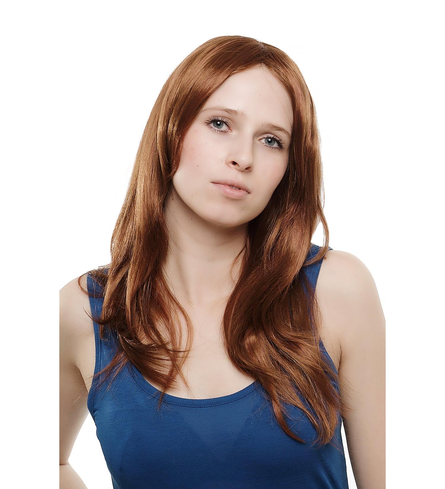 WIG ME UP SA017-30B130 Ladies Wig - Red Mix Straight Long with Middle Parting | Shop Internationally - Buy Online on SooperMarket.com
