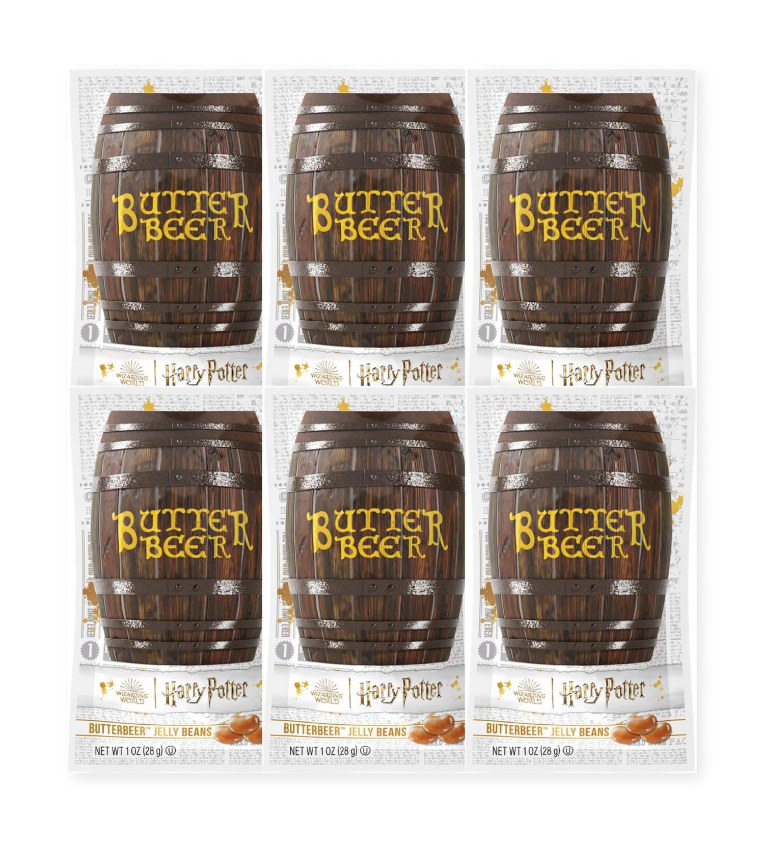 Jelly Belly Harry Potter Butterbeer Jelly Beans Bag 28g 6-Pack - Holidays & Christmas Candy - Vegan Candy Dairy Free Snacks Gluten Free Kosher Candy Bulk Candy Stocking Stuffers for Teens - Buy Online on SooperMarket.com
