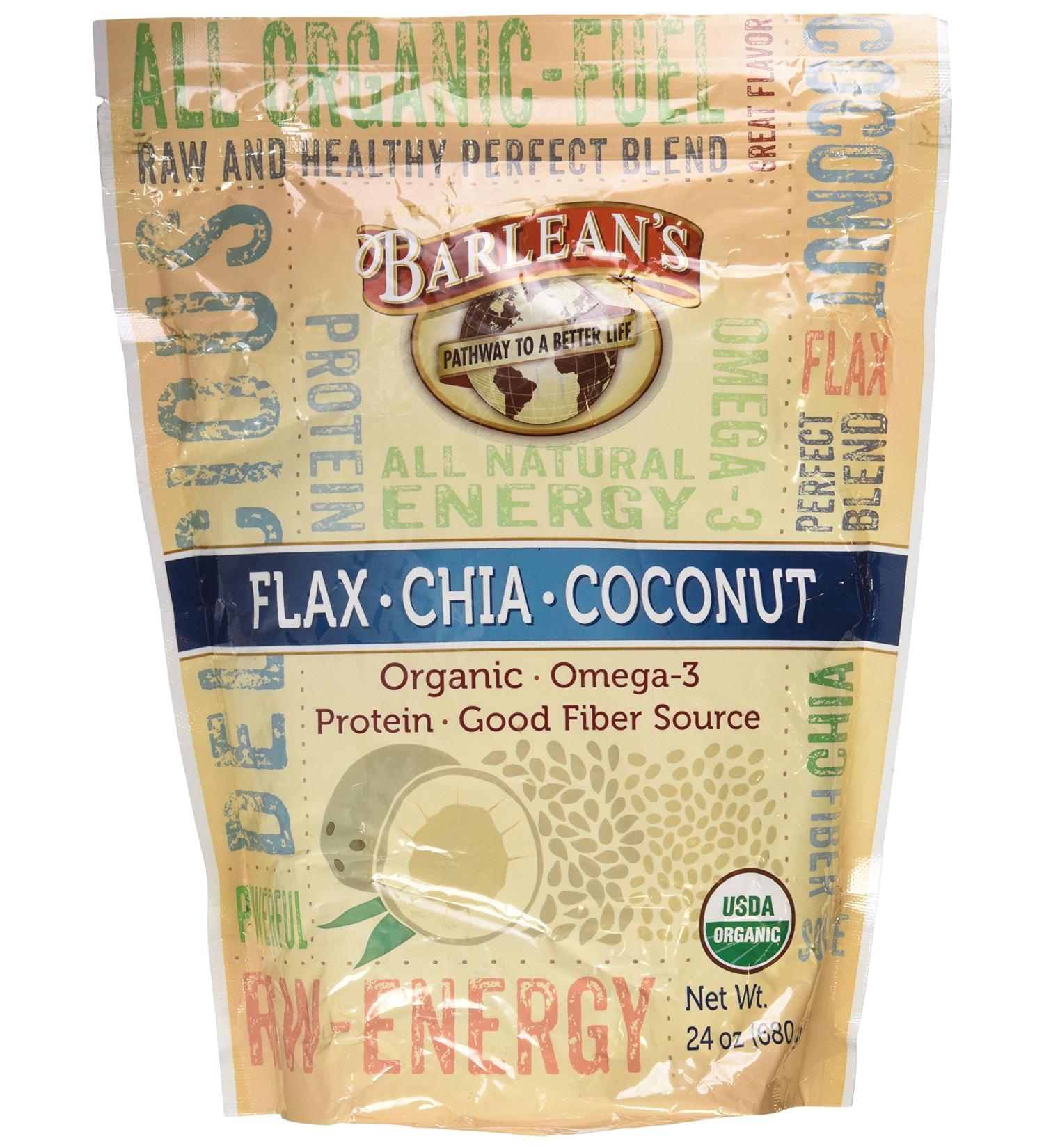 Barlean's Flax Chia Coconut Blend 24 oz - Nutrient-Rich Superfood Mix - Buy Online on SooperMarket.com