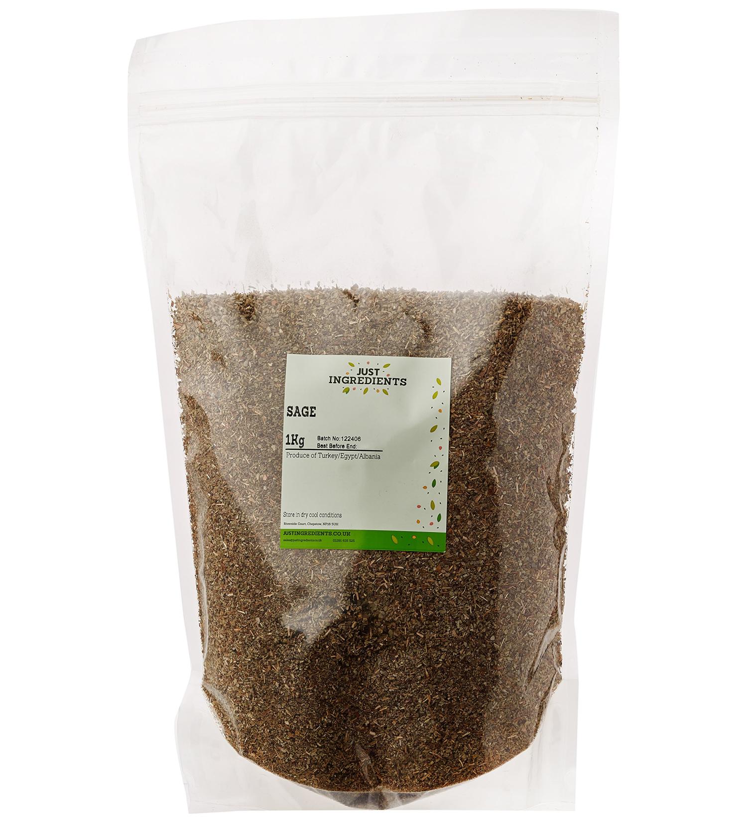 JustIngredients Premier Sage 1kg - Top Quality Sage for Culinary Use - Buy Online on SooperMarket.com