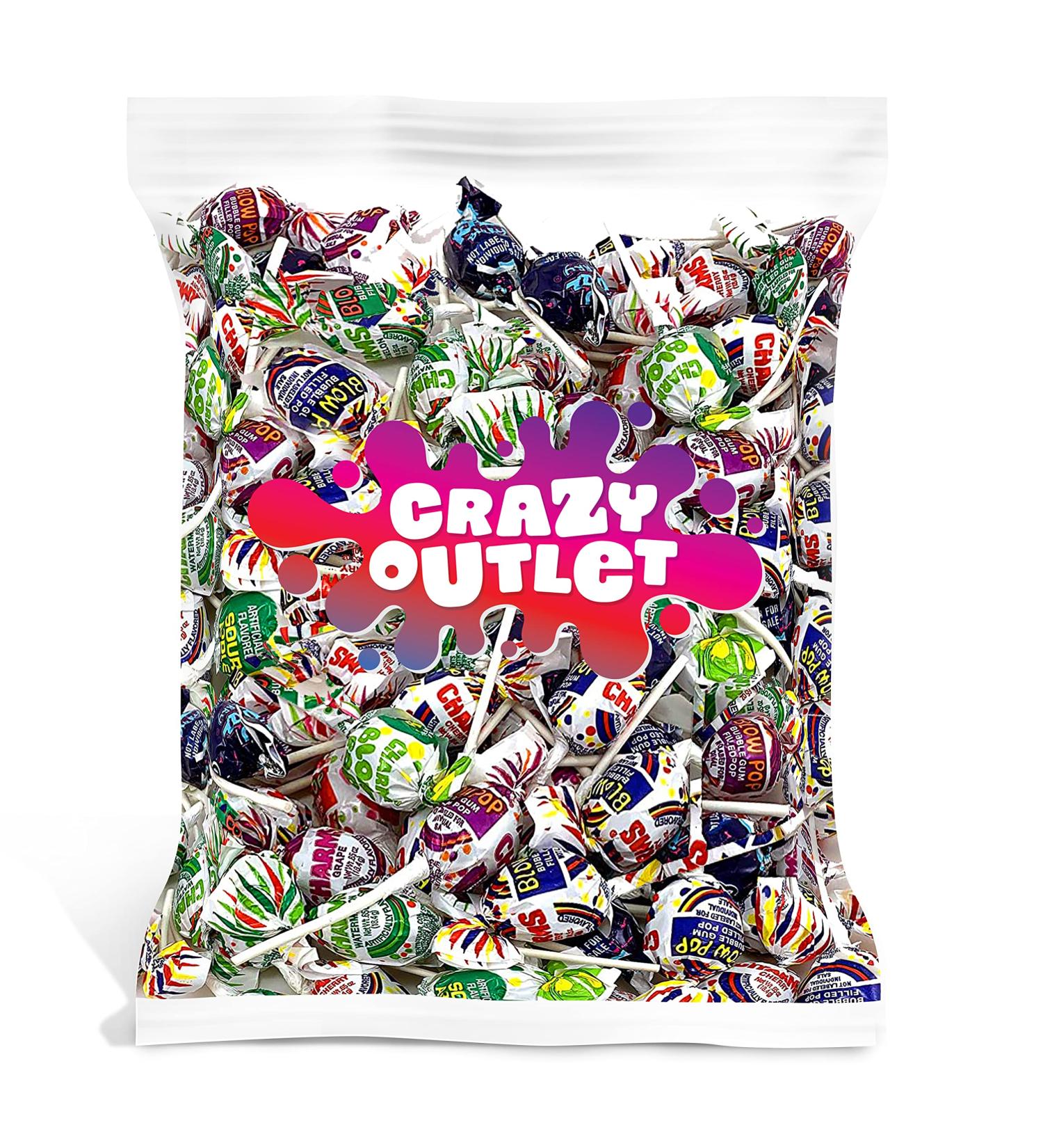 CrazyOutlet Charms Blow Pops Hard Candy Lollipops - Assorted Fruit Flavors - 2lb Bulk Pack (60 Count) - Buy Online on SooperMarket.com