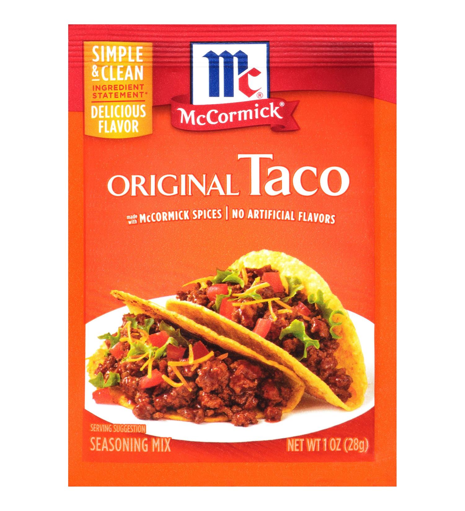 Buy McCormick Original Taco Seasoning Mix - 1 oz (28 g) | Perfect for Tacos & Recipes - Buy Online on SooperMarket.com